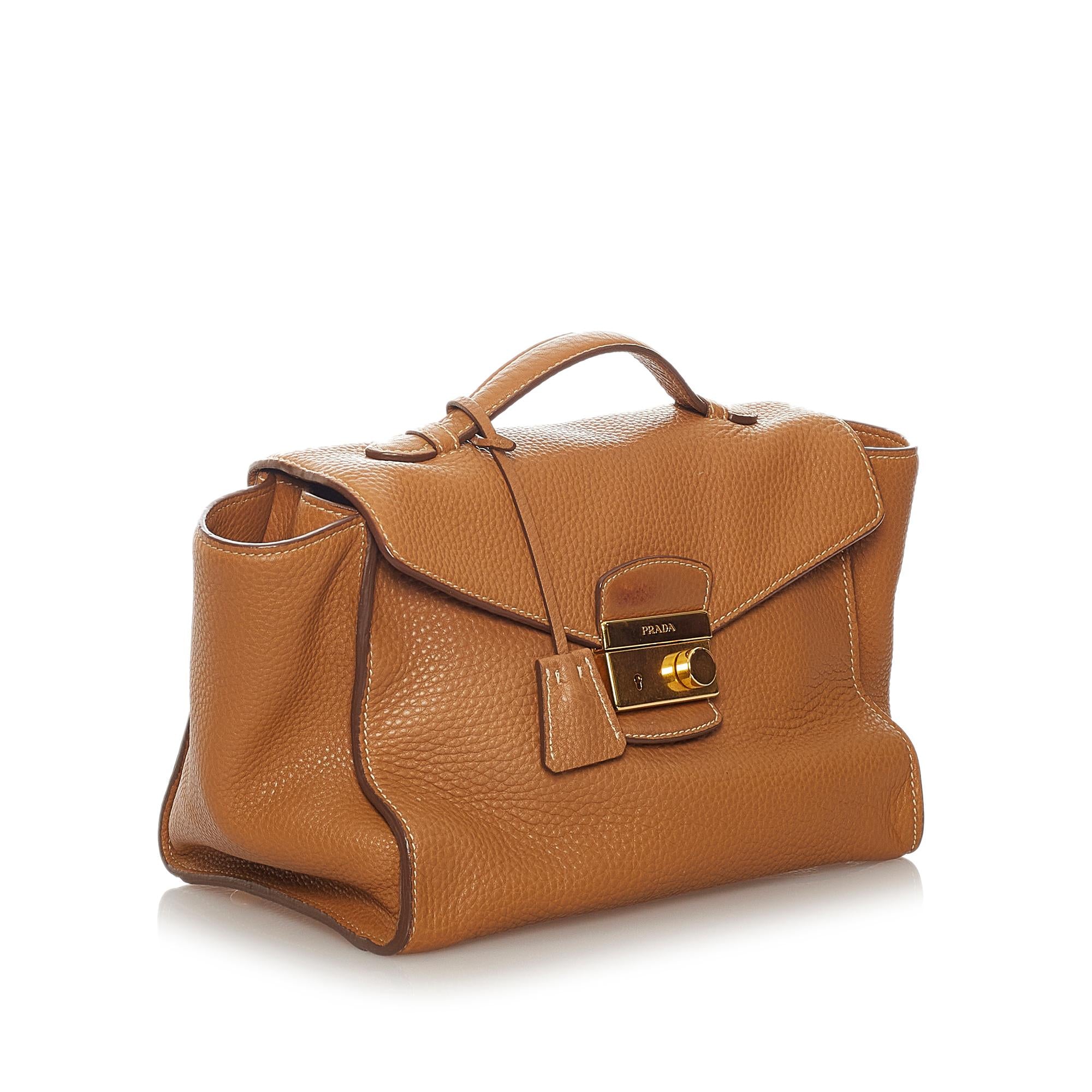 Prada Vitello Daino Satchel (SHG-27503)