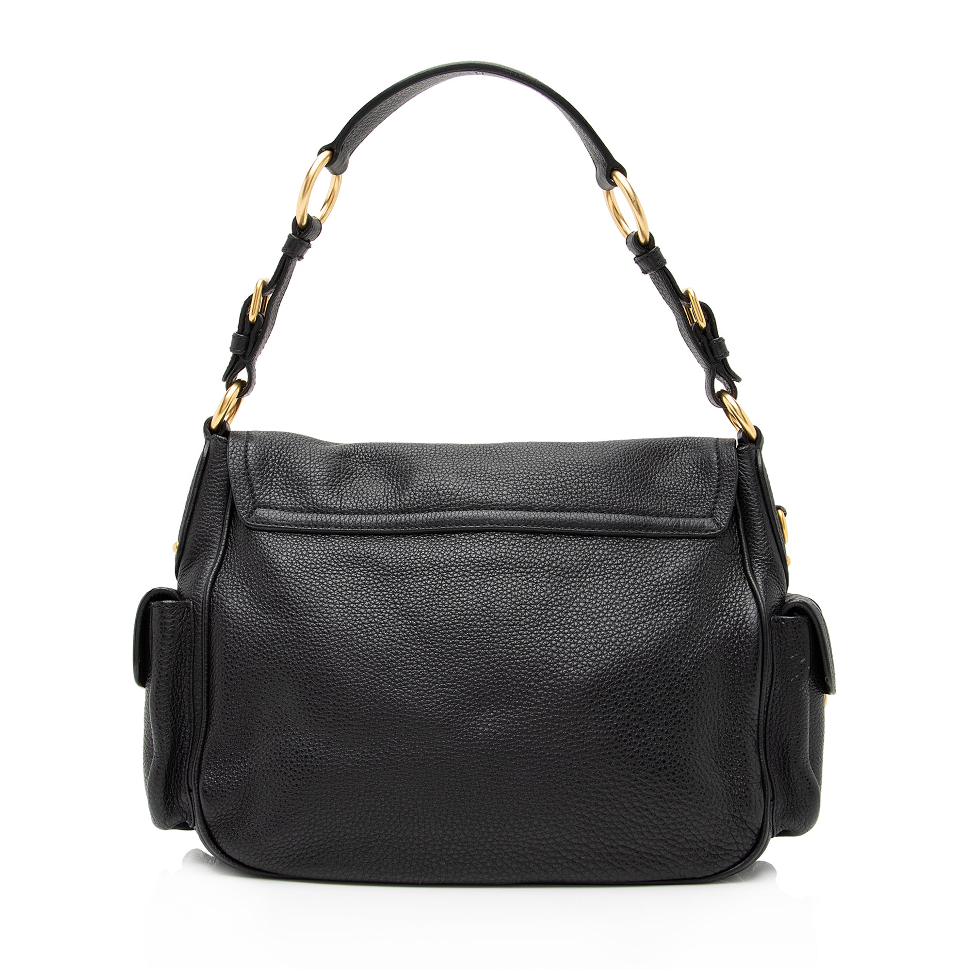 Prada Vitello Daino Side Pocket Flap Bag (SHF-aKkOkE)