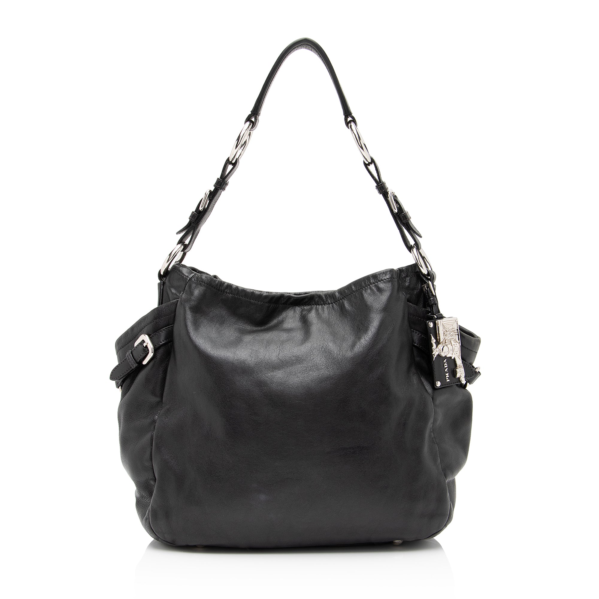 Prada Vitello Daino Side Pocket Hobo (SHF-Xeib8x)
