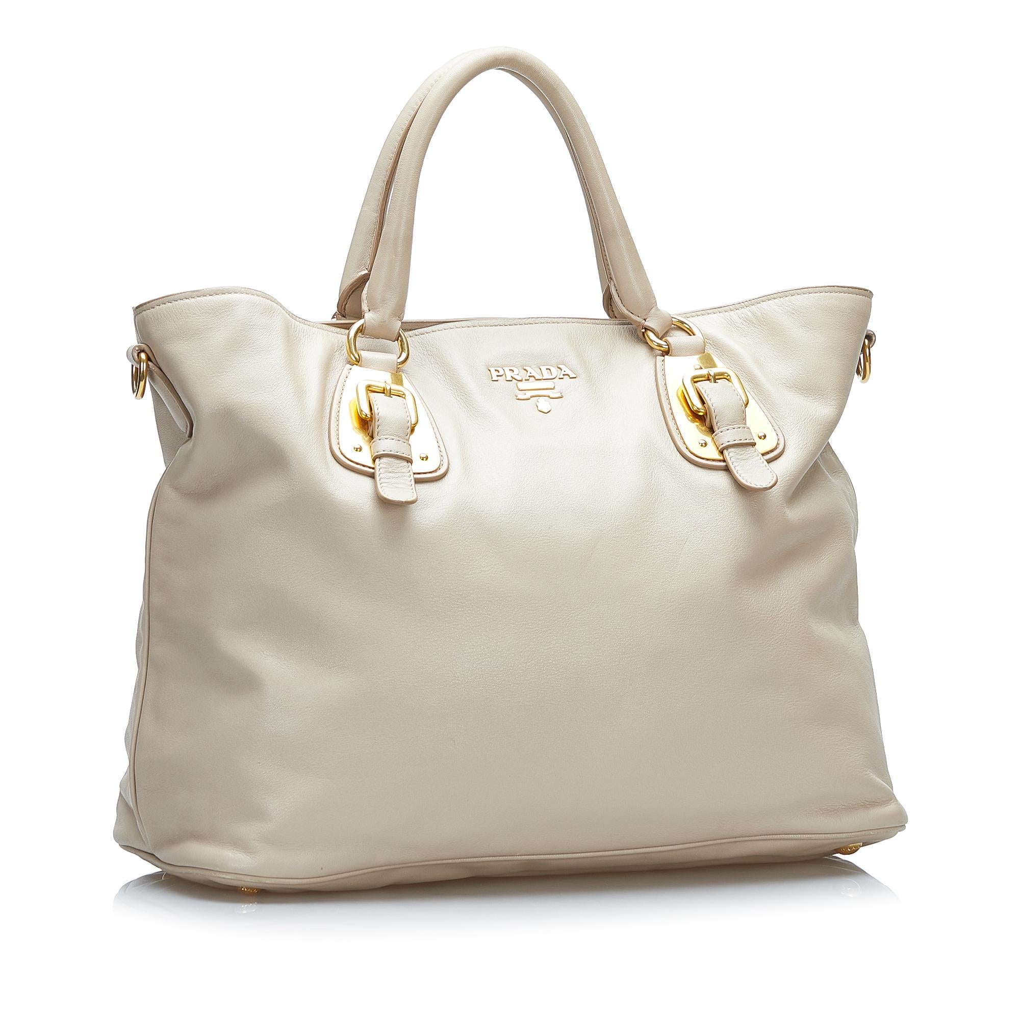 Prada Vitello Daino Soft Calf Satchel (SHG-oOkF0T)