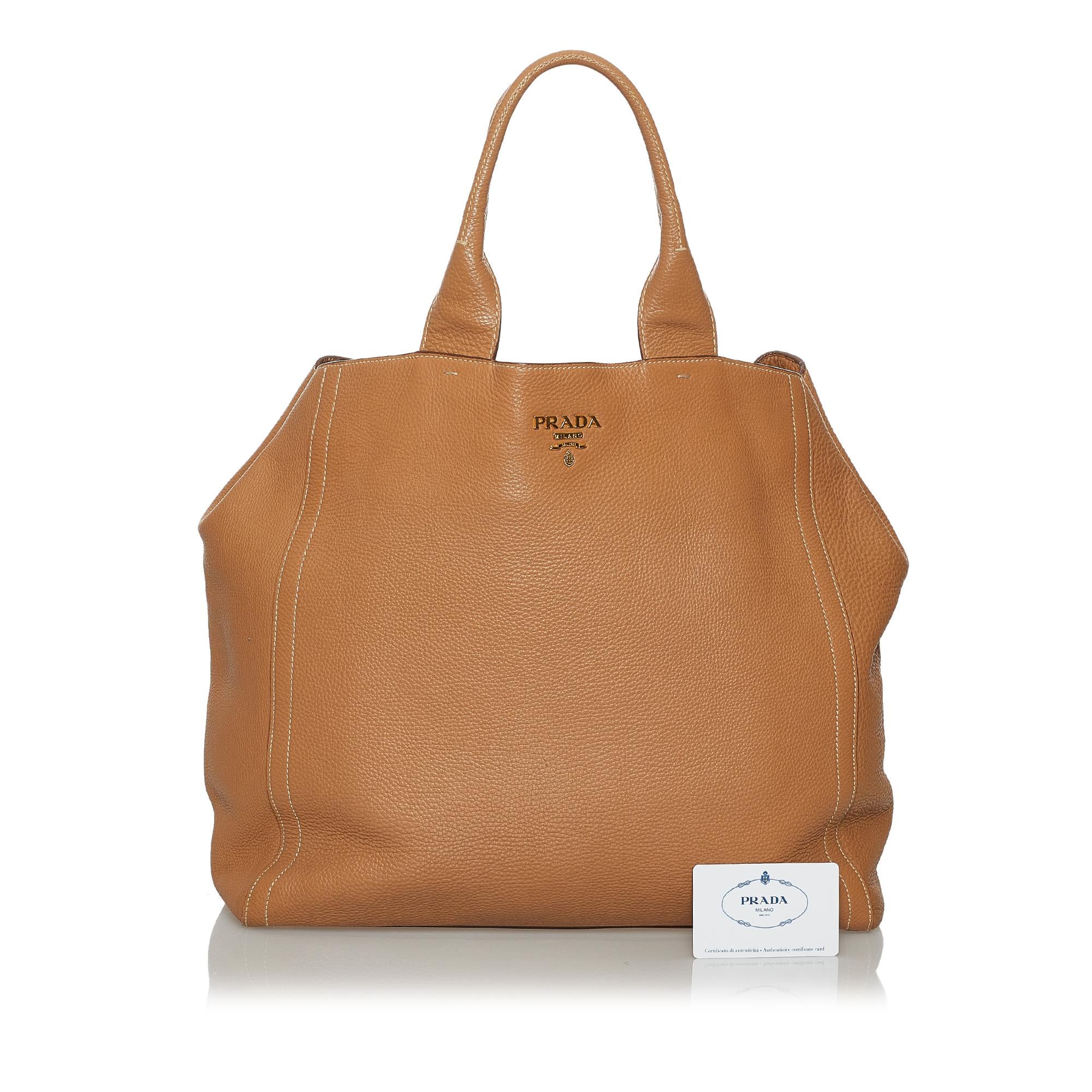 Prada Vitello Daino Tote Bag (SHG-28270)