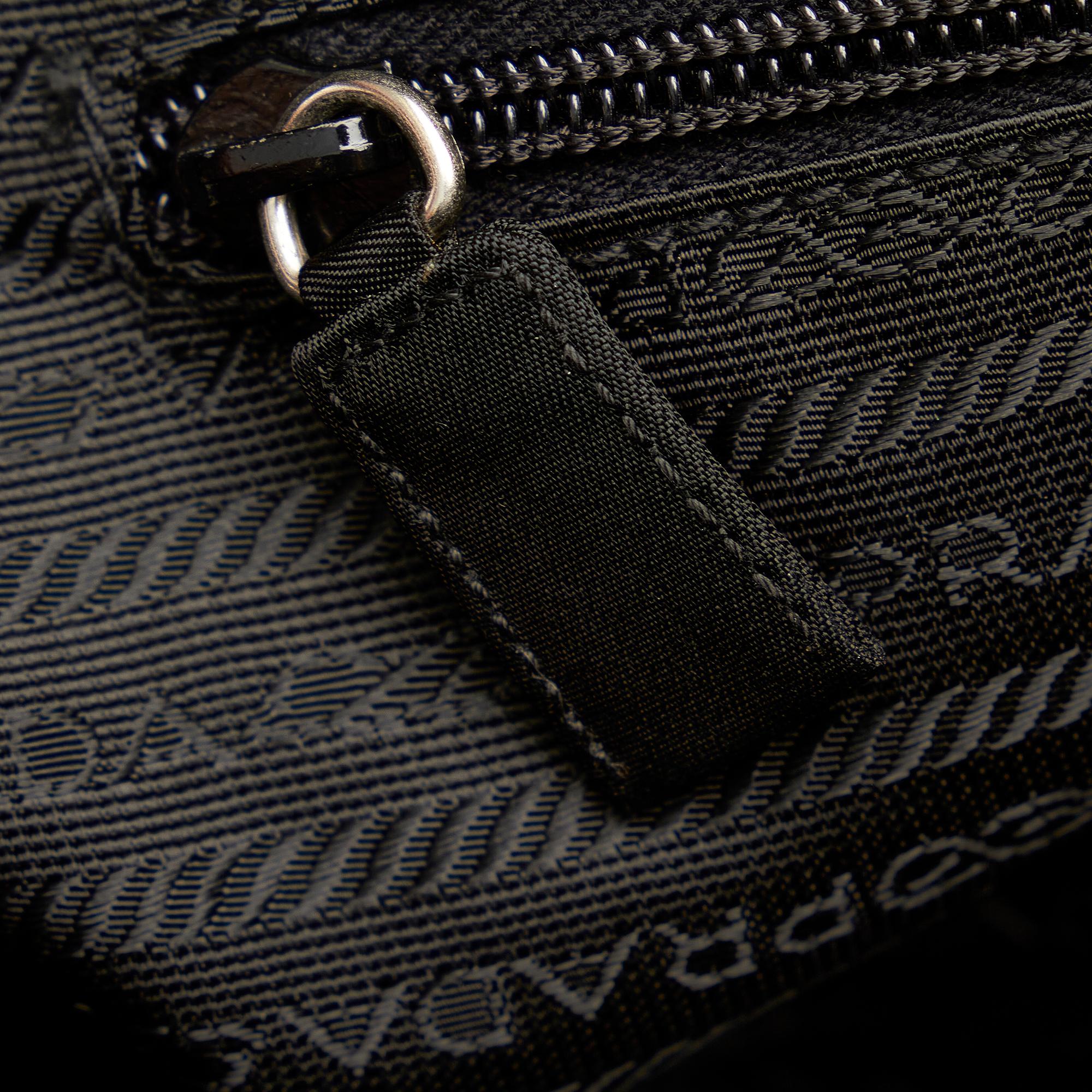 Prada Vitello Drive Nylon Bowler Bag (SHG-31551)