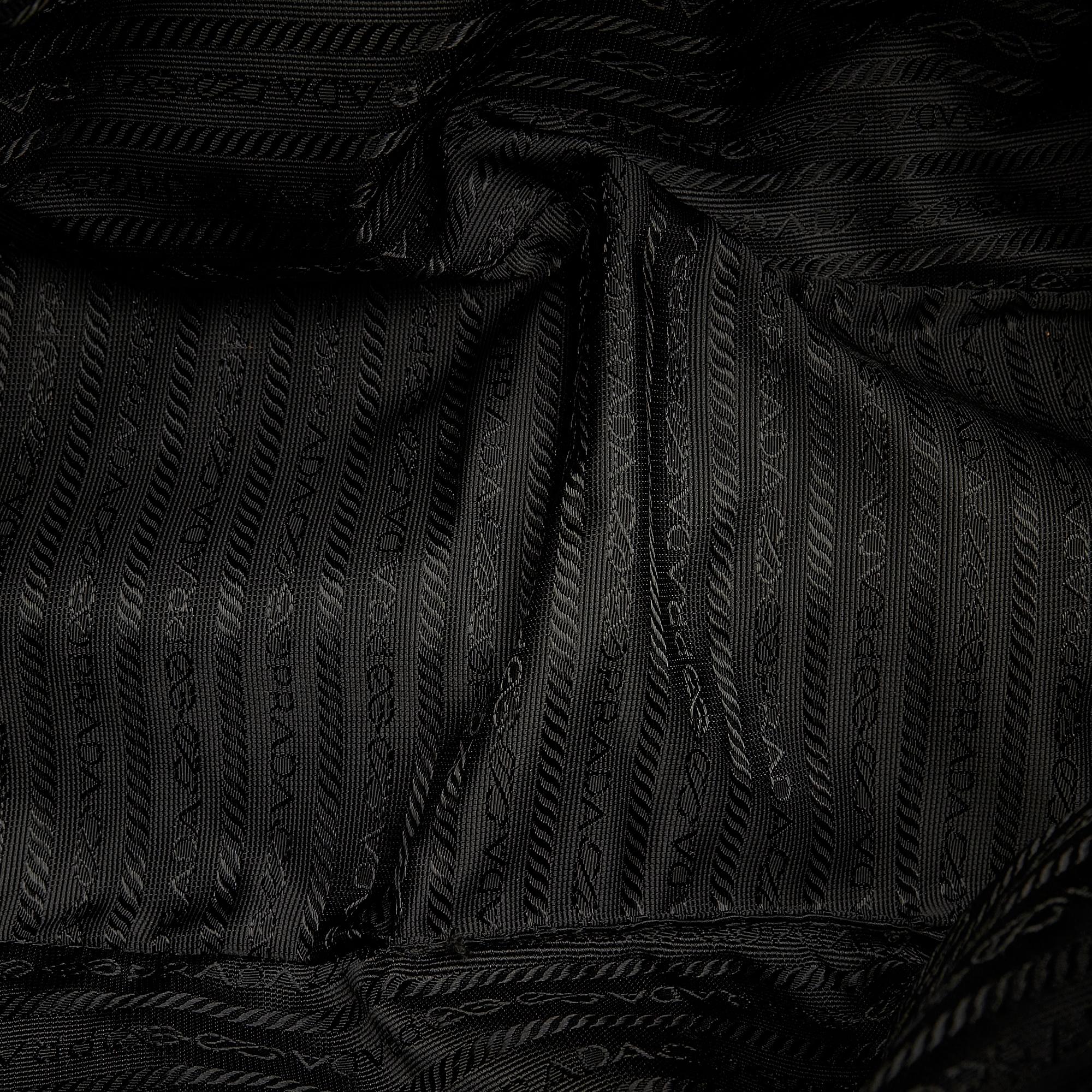 Prada Vitello Drive Nylon Bowler Bag (SHG-31551)