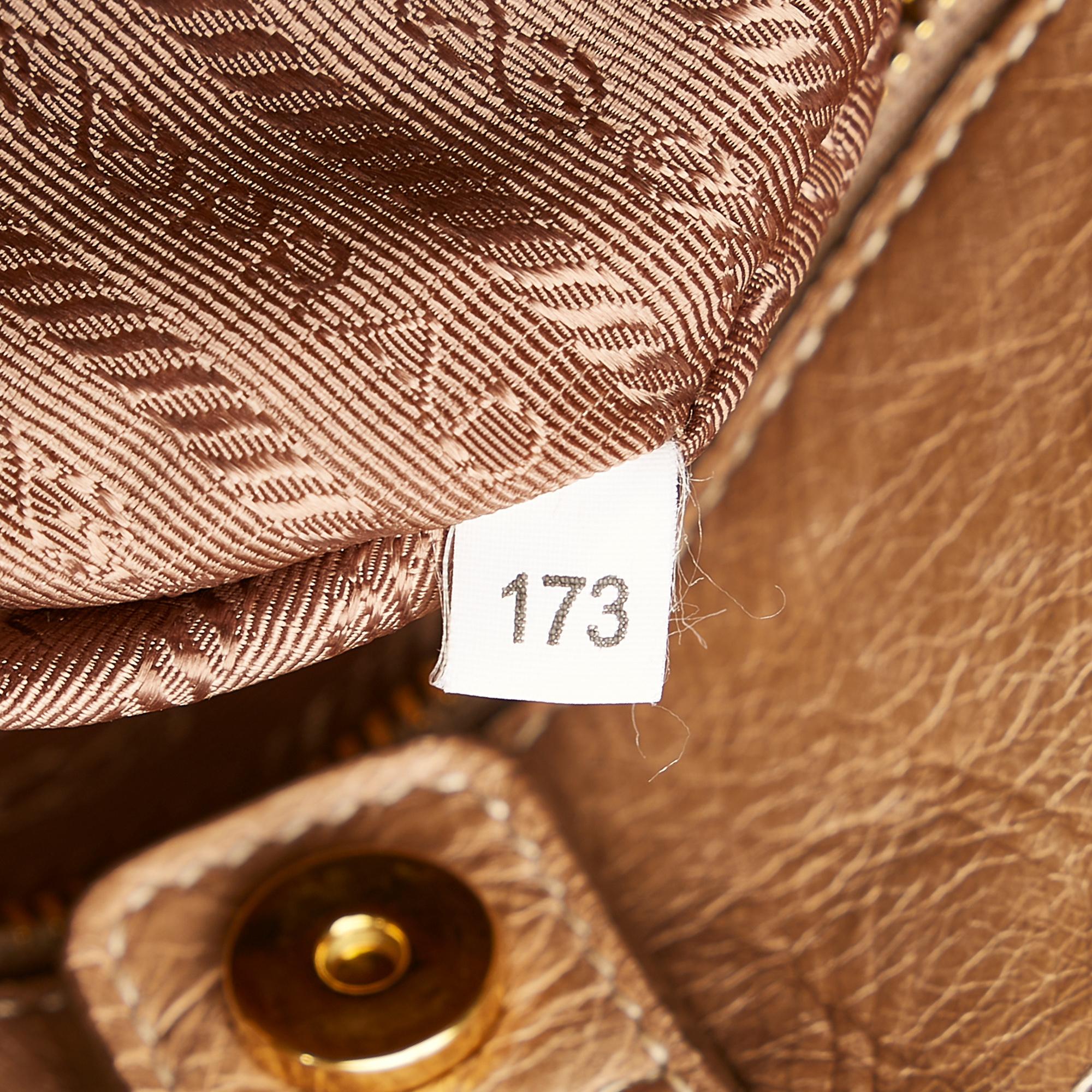 Prada Vitello Lux Leather Satchel (SHG-27634)