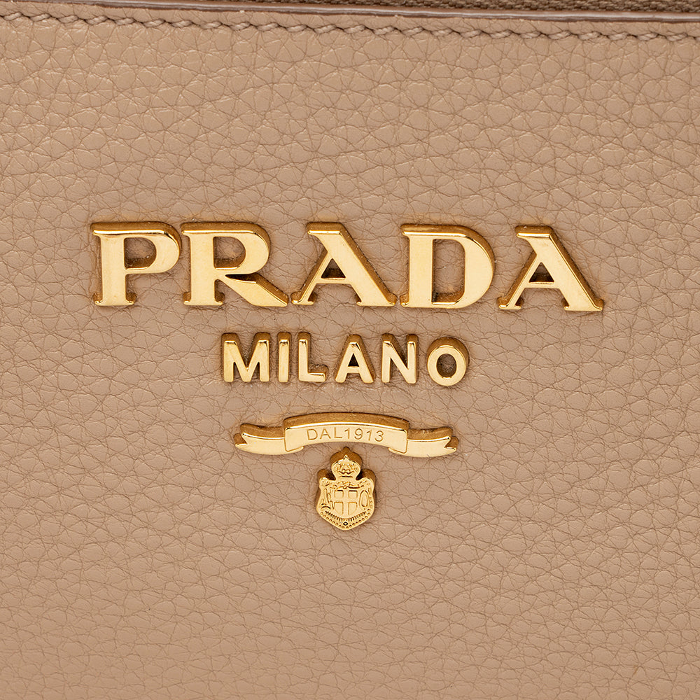 Prada Vitello Phenix Double Zip Crossbody Bag (SHF-19434)