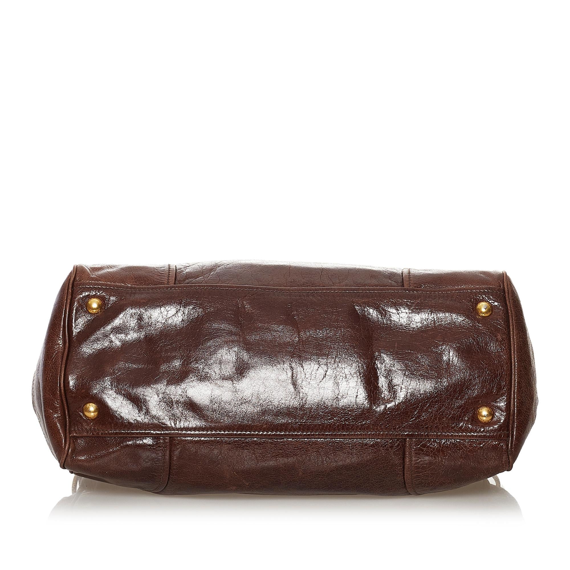 Prada Vitello Shine Handbag (SHG-32676)