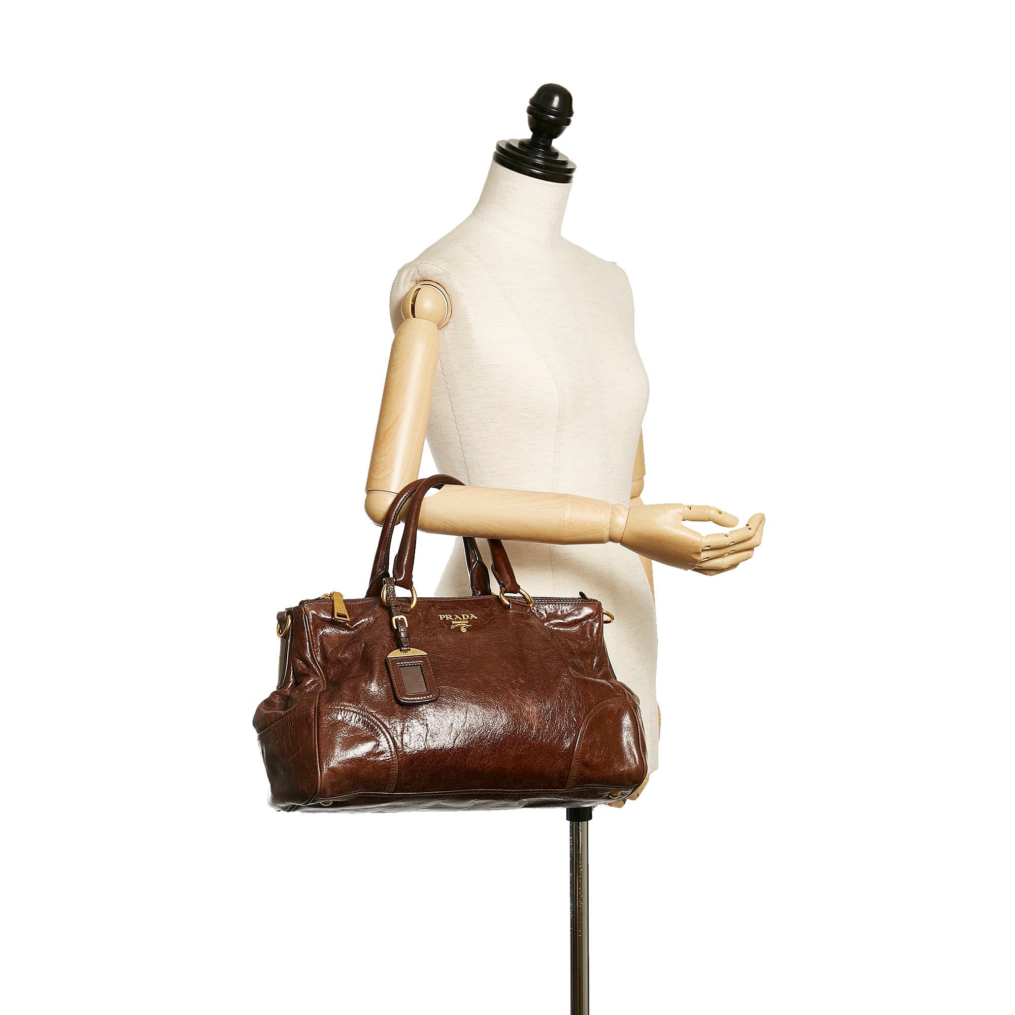 Prada Vitello Shine Handbag (SHG-32676)