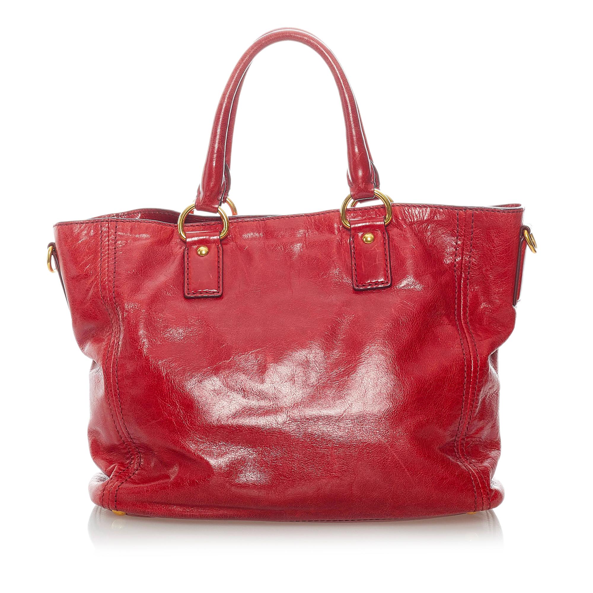 Prada Vitello Shine Leather Satchel (SHG-32027)