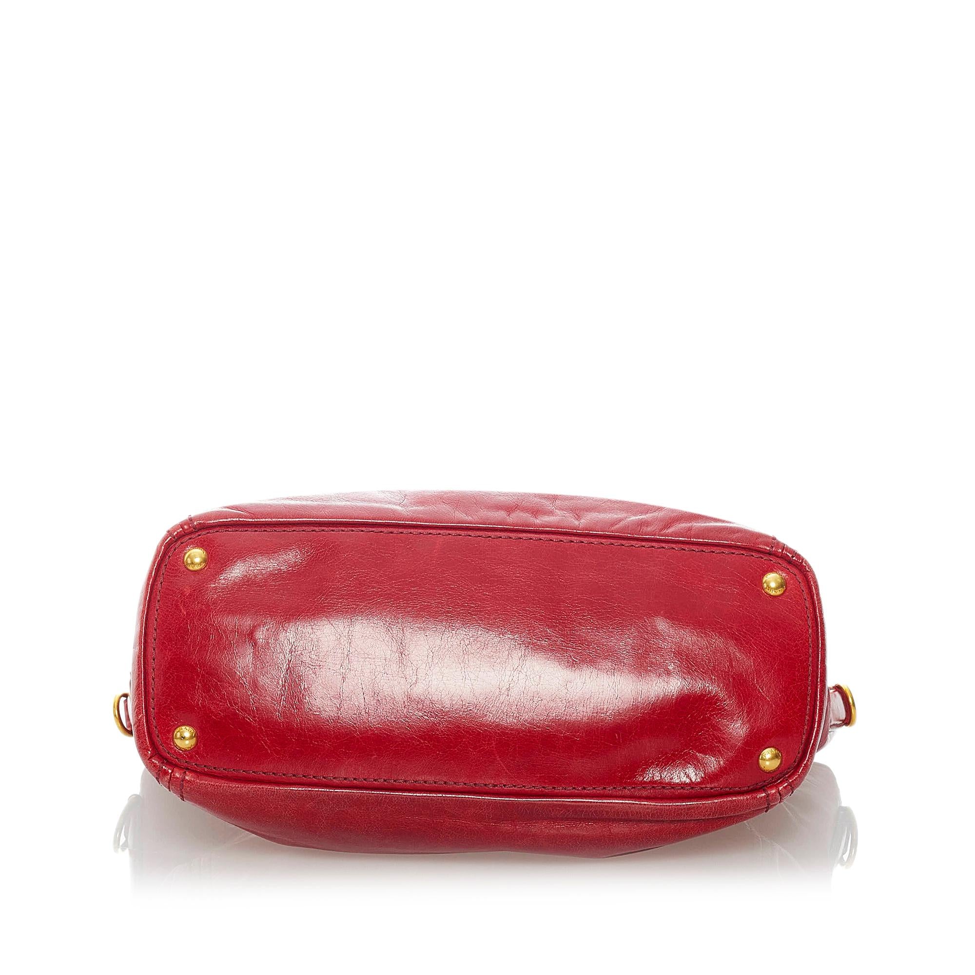 Prada Vitello Shine Leather Satchel (SHG-32027)