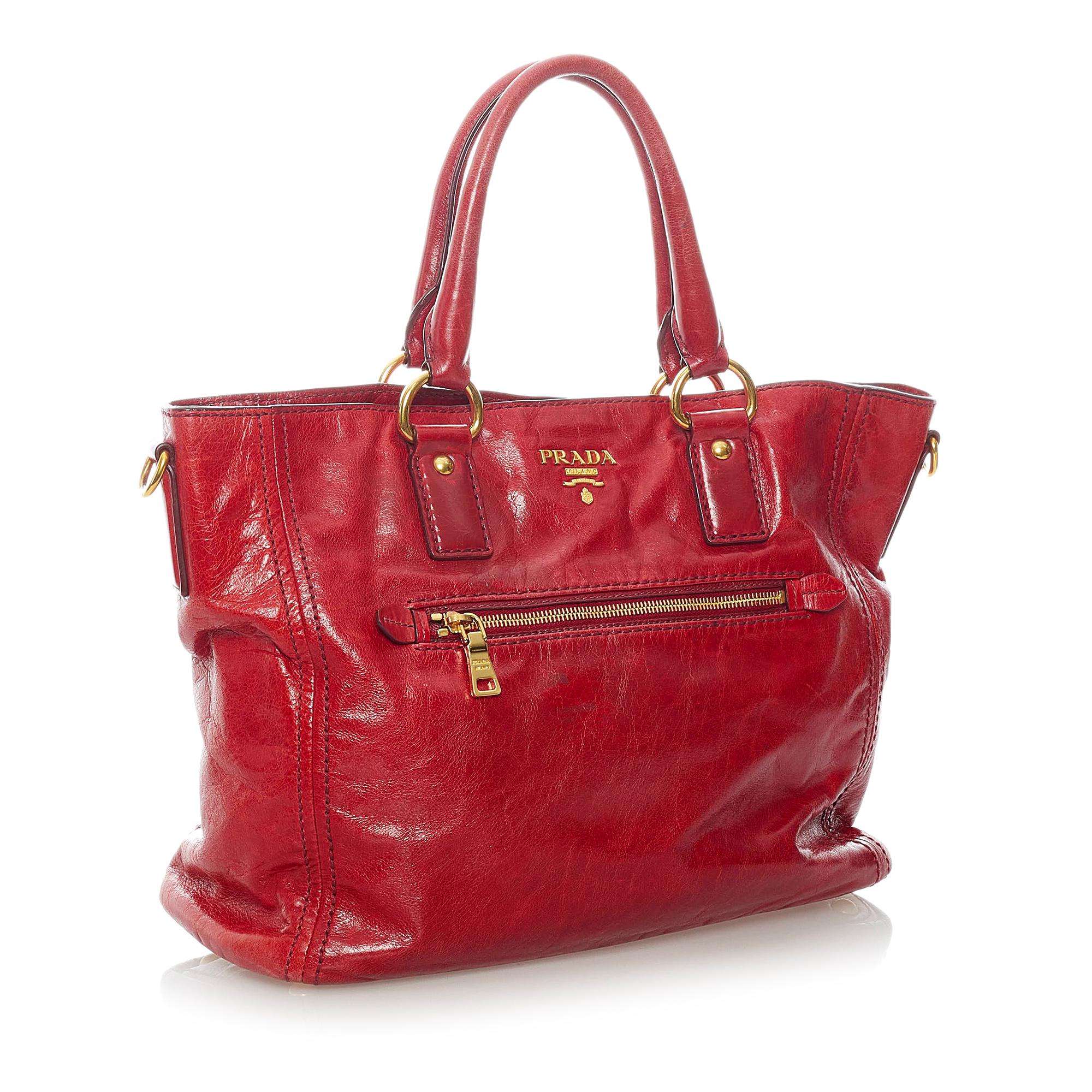Prada Vitello Shine Leather Satchel (SHG-32027)