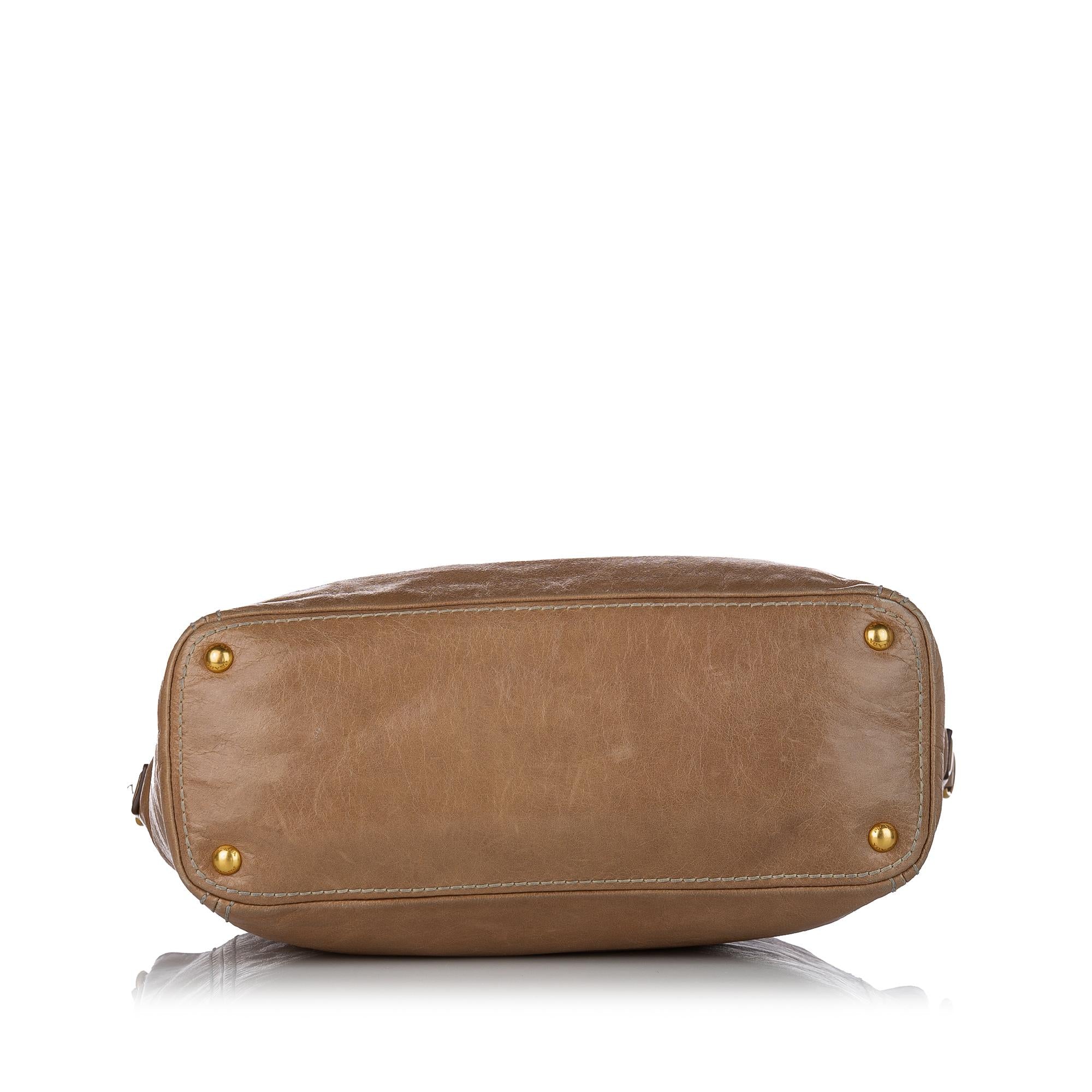 Prada Vitello Shine Leather Satchel (SHG-32508)