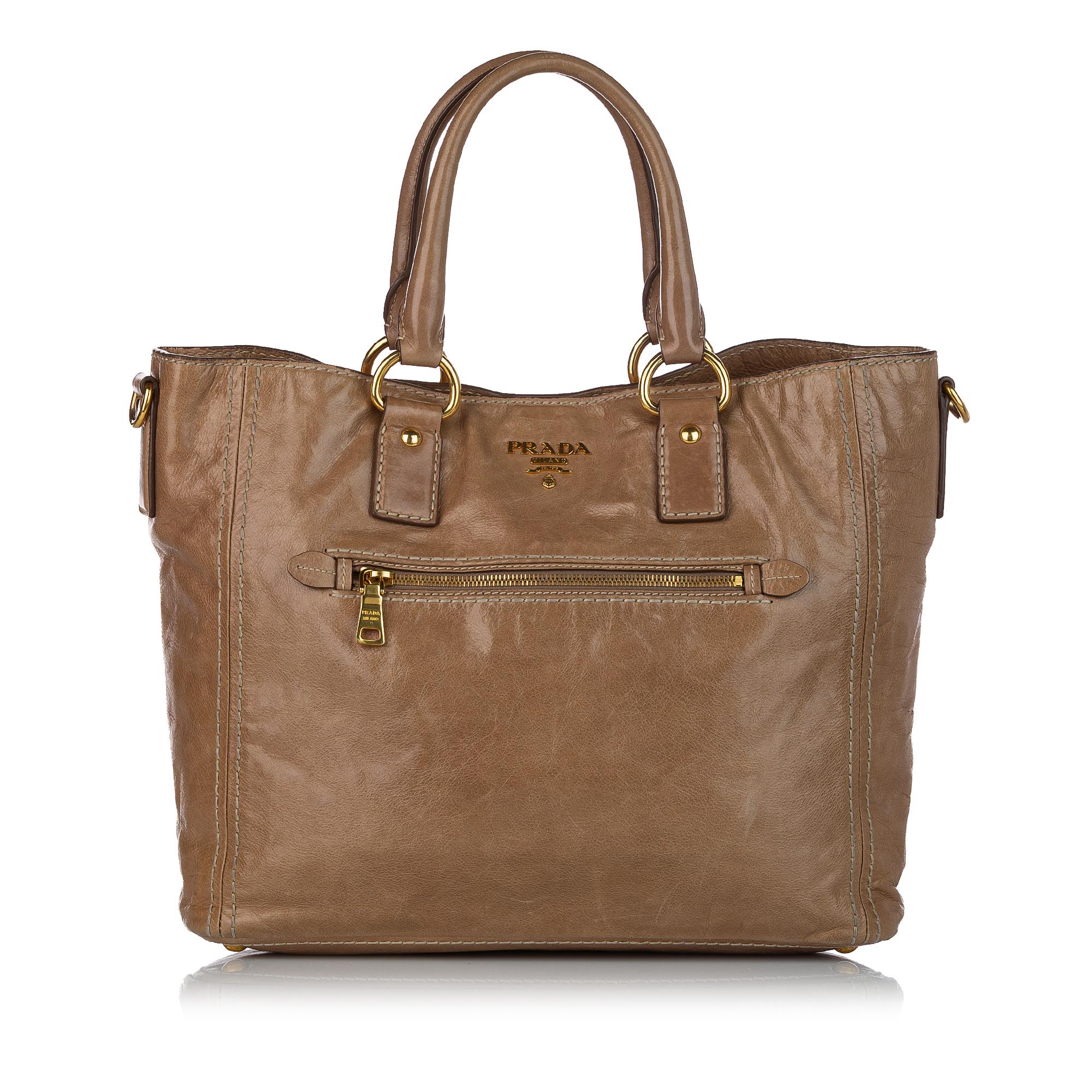 Prada Vitello Shine Leather Satchel (SHG-32508)