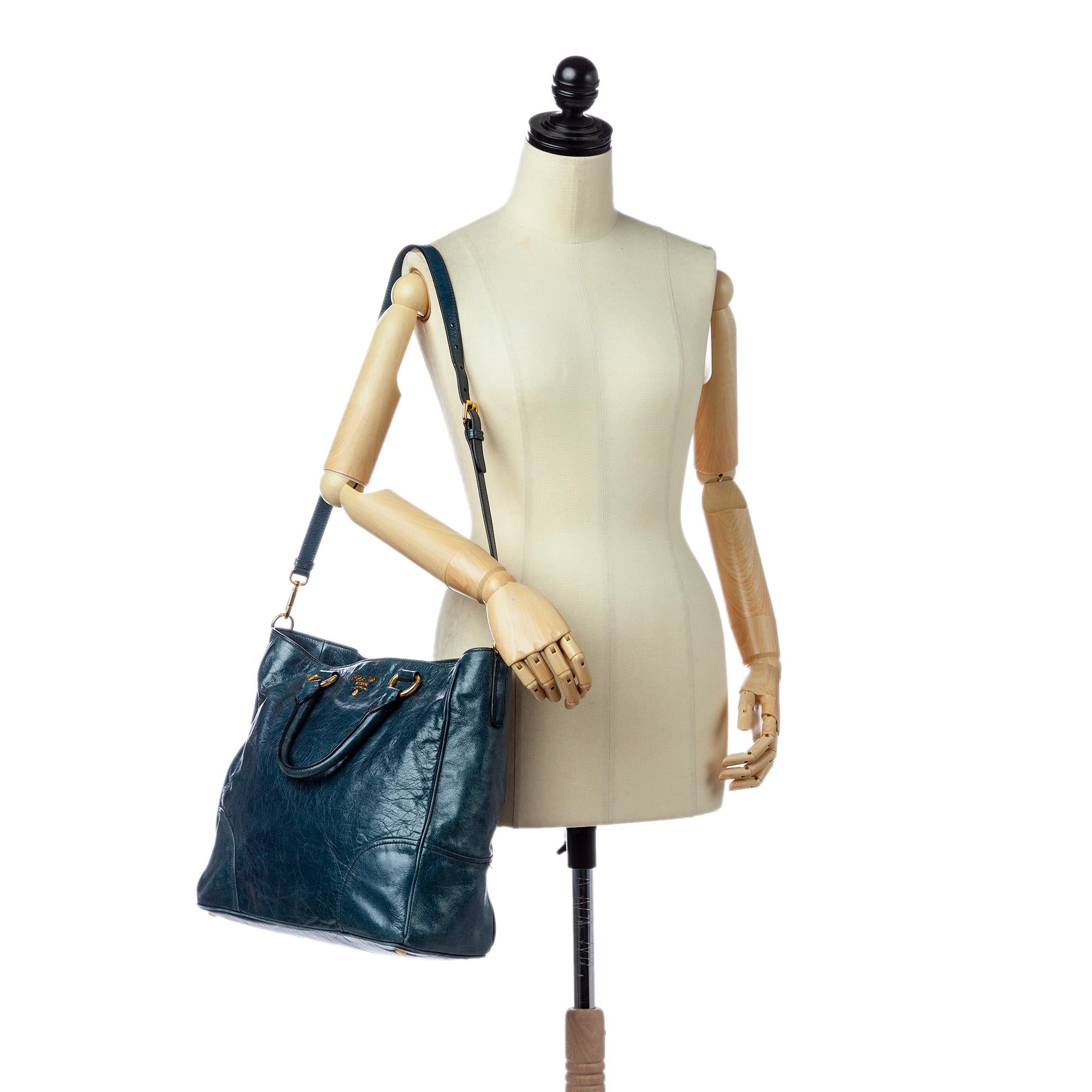 Prada Vitello Shine Satchel (SHG-27604)