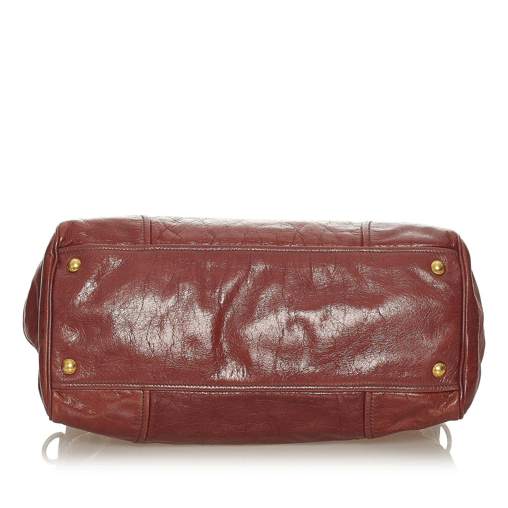 Prada Vitello Shine Satchel (SHG-27630)