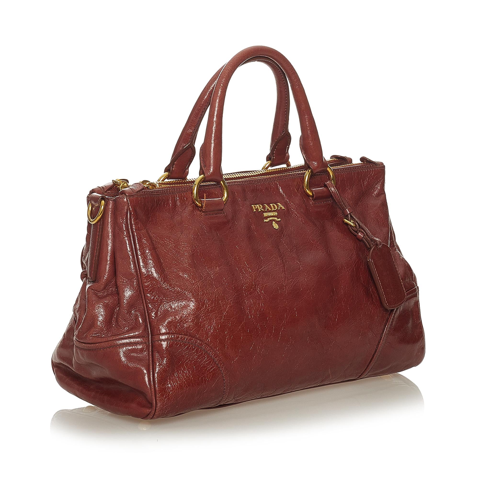 Prada Vitello Shine Satchel (SHG-27630)