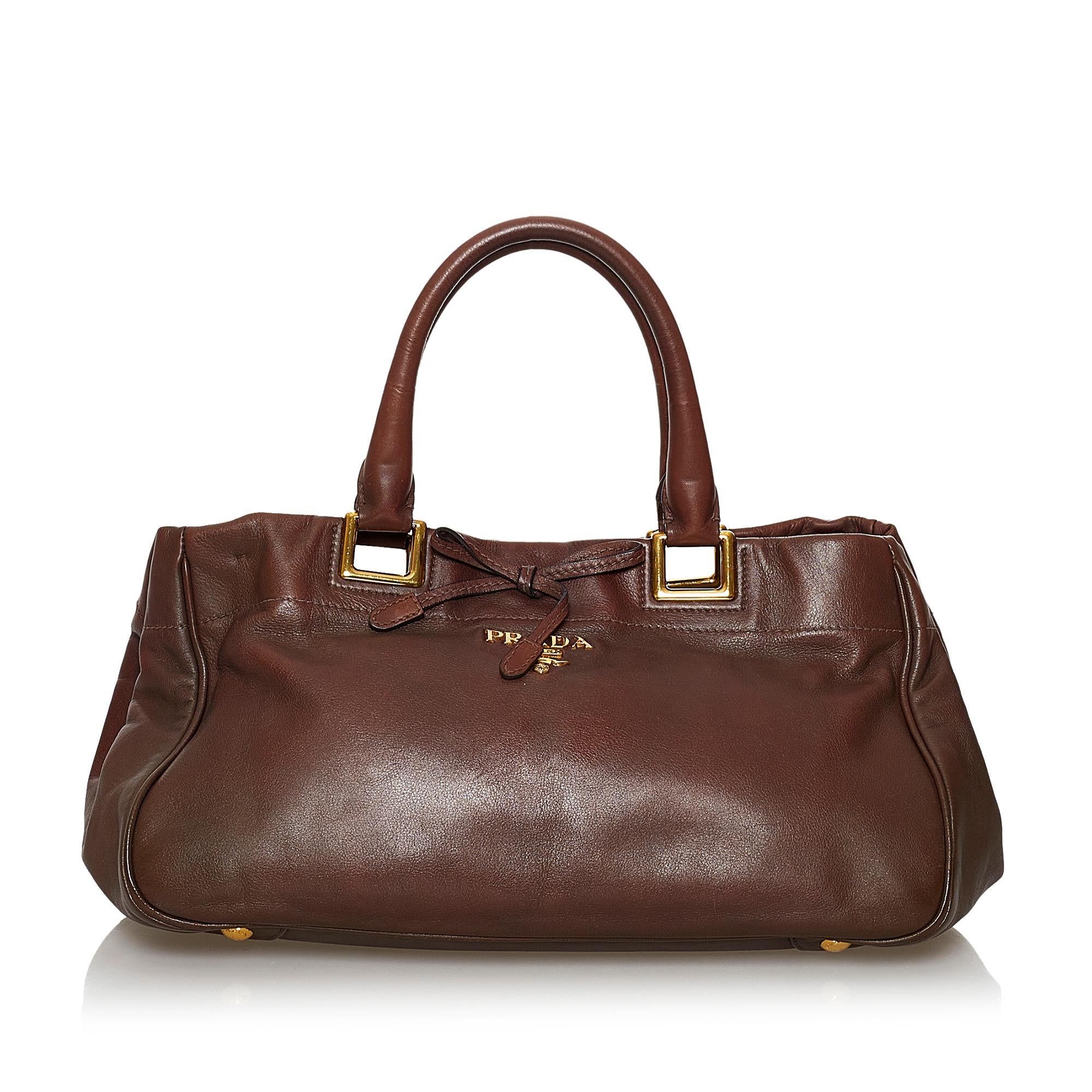 Prada Vitello Shine Satchel (SHG-33929)
