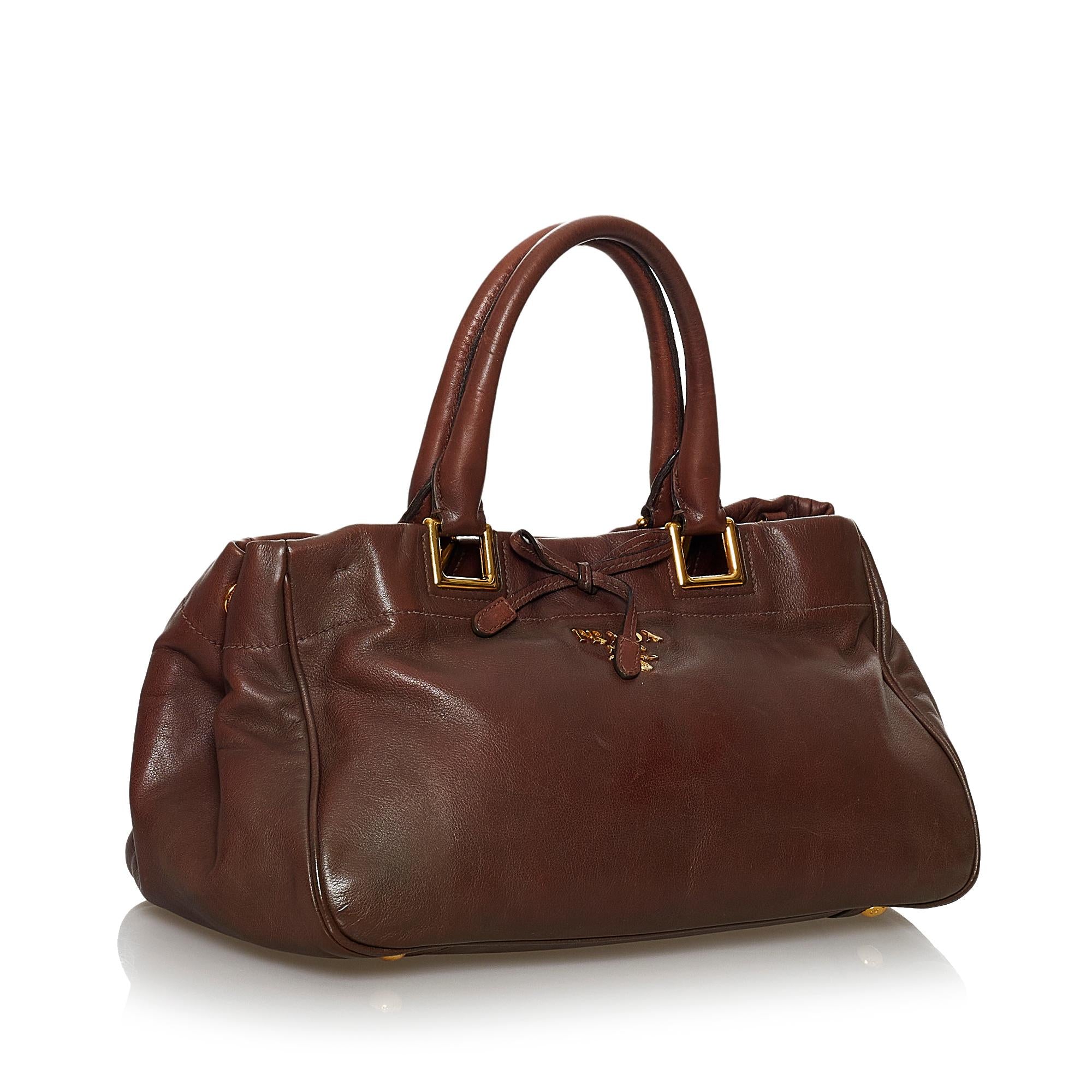 Prada Vitello Shine Satchel (SHG-33929)