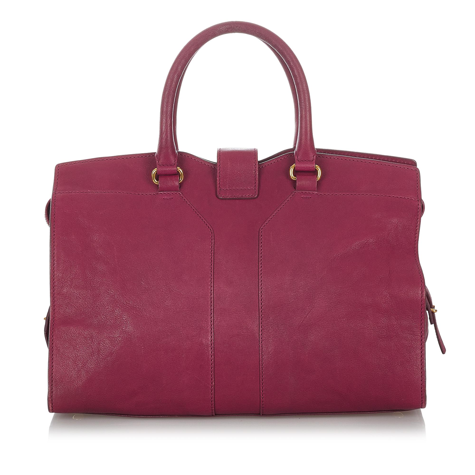Saint Laurent Cabas Chyc Ligne Leather Handbag (SHG-26756)