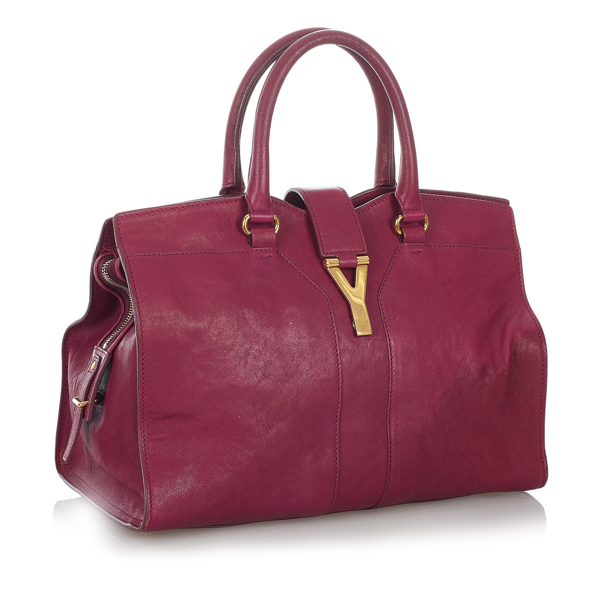 Saint Laurent Cabas Chyc Ligne Leather Handbag (SHG-26756)