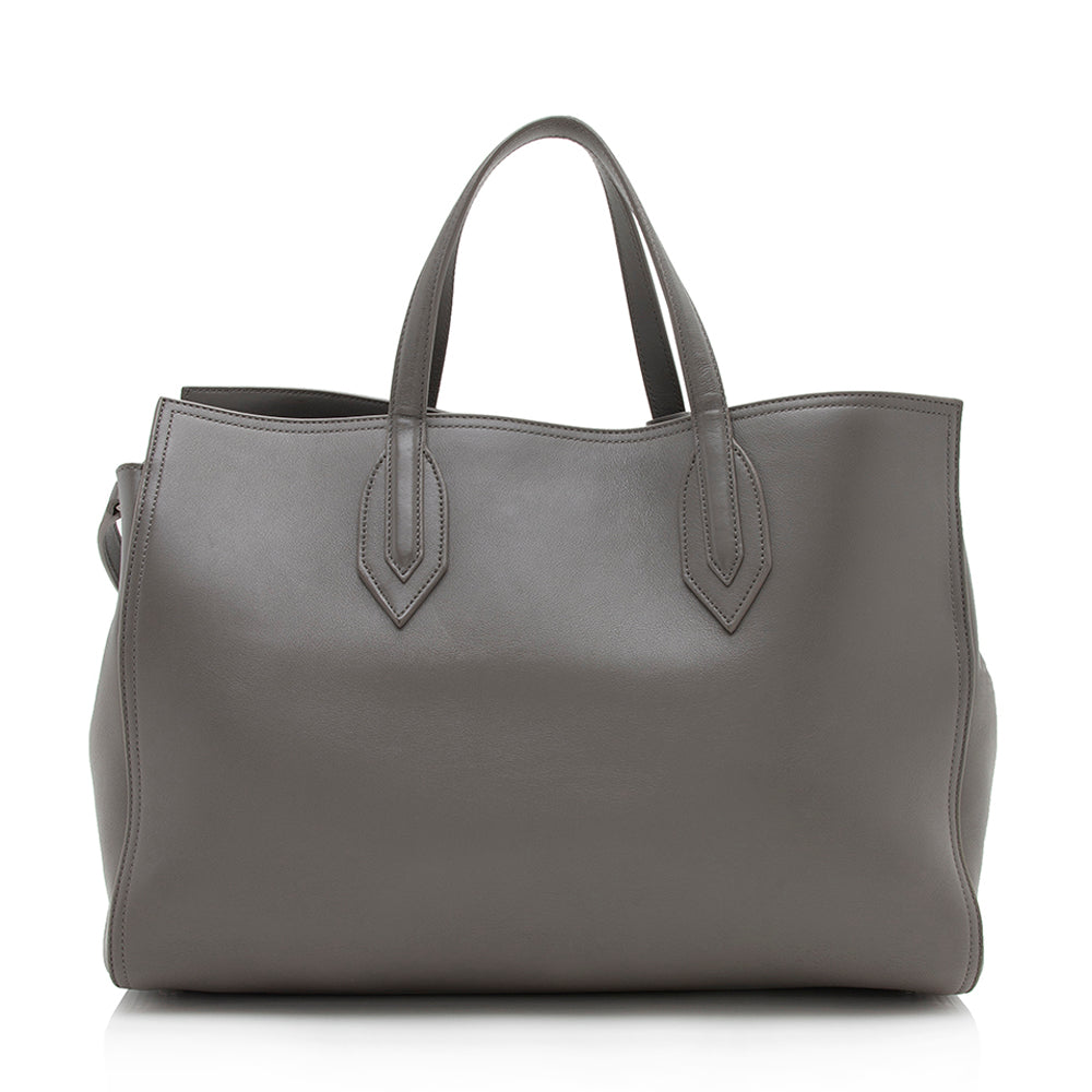 Saint Laurent Calfskin Amber Medium Tote (SHF-12534)