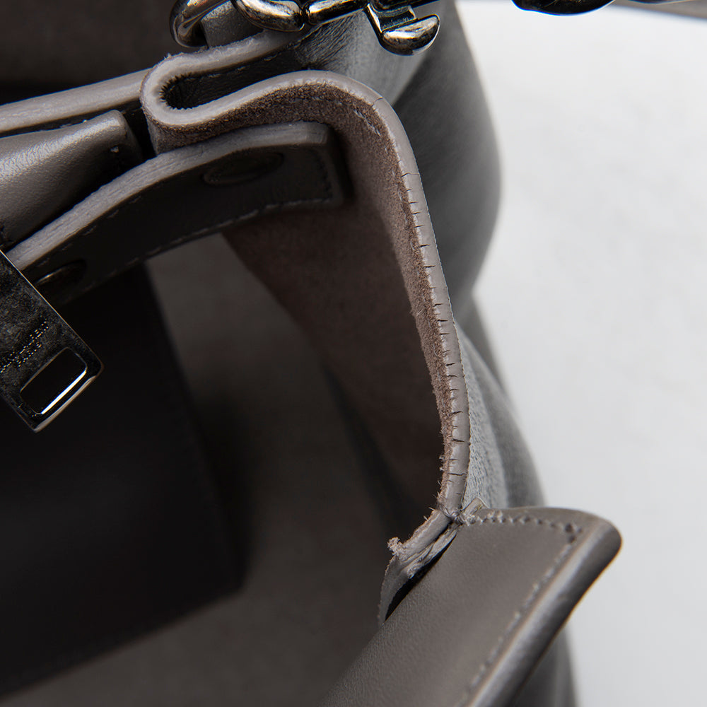 Saint Laurent Calfskin Amber Medium Tote (SHF-12534)