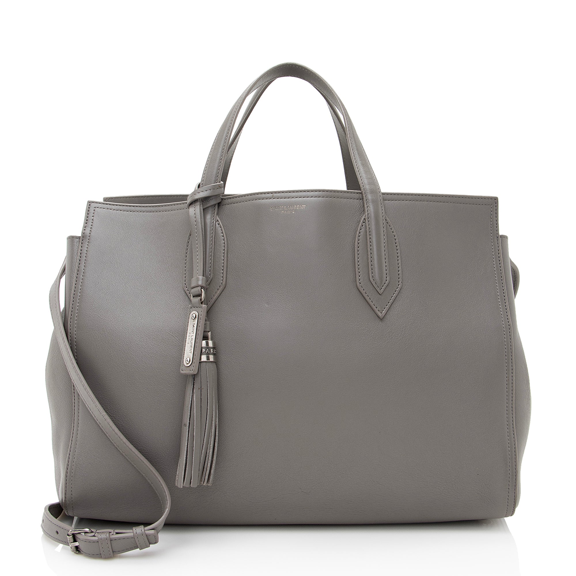 Saint Laurent Calfskin Amber Medium Tote (SHF-12534)