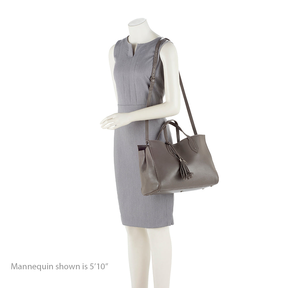 Saint Laurent Calfskin Amber Medium Tote (SHF-12534)