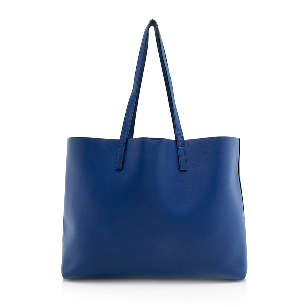 Saint Laurent Calfskin Large Shopping Tote (SHF-20468)