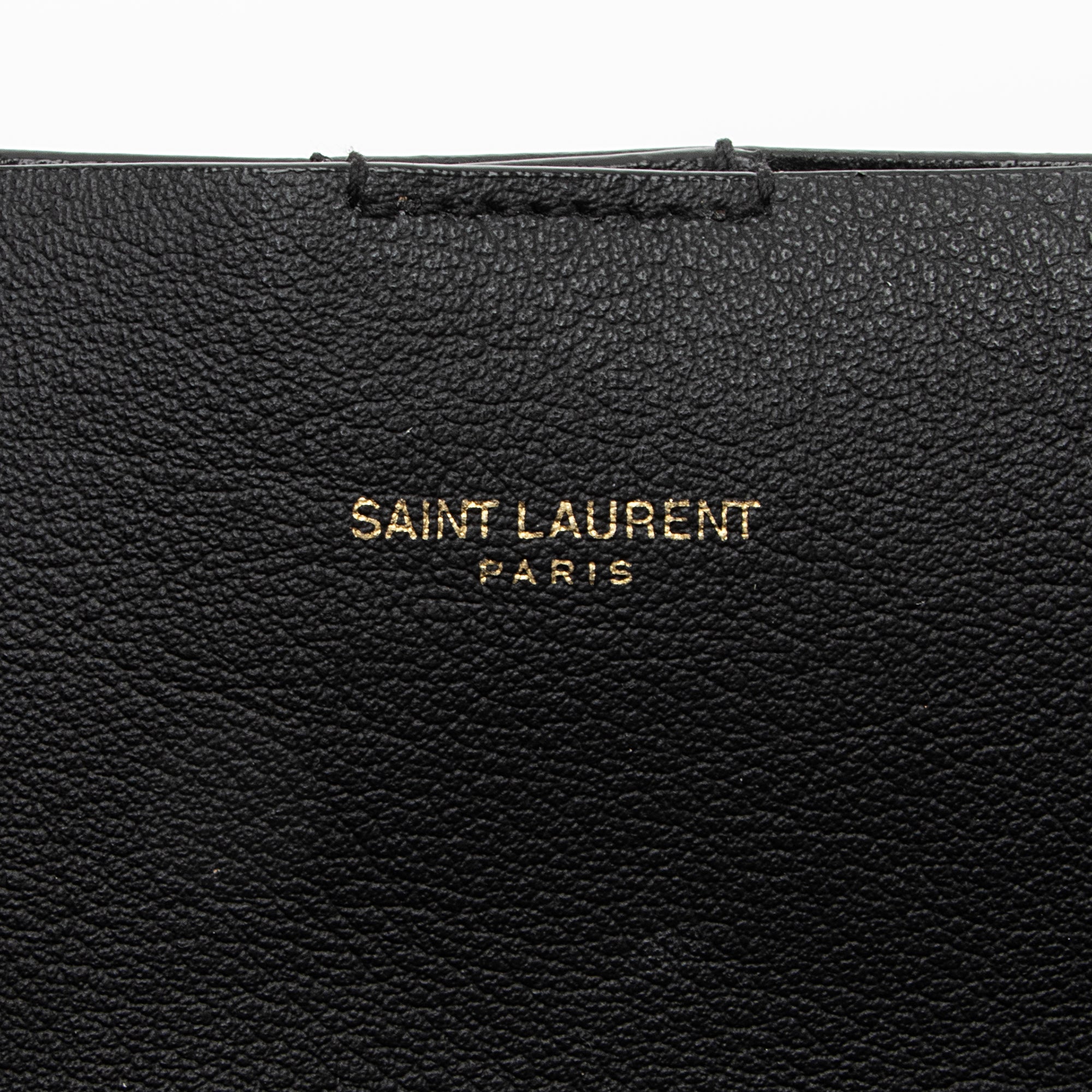 Saint Laurent Calfskin Large Shopping Tote (SHF-23053)