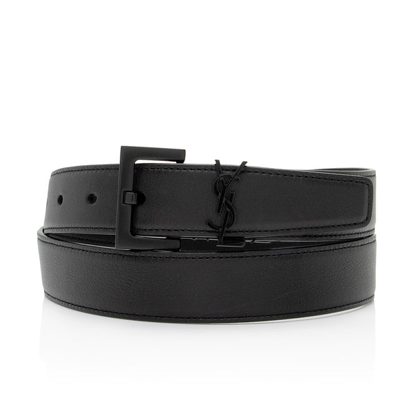 SAINT LAURENT Cassandre leather belt