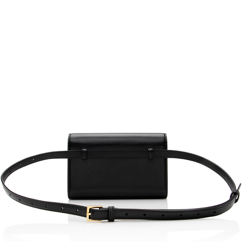 Saint Laurent Calfskin Monogram Kate Belt Bag (SHF-21829)
