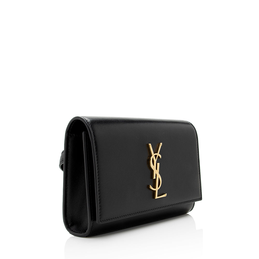 Saint Laurent Calfskin Monogram Kate Belt Bag (SHF-21829)