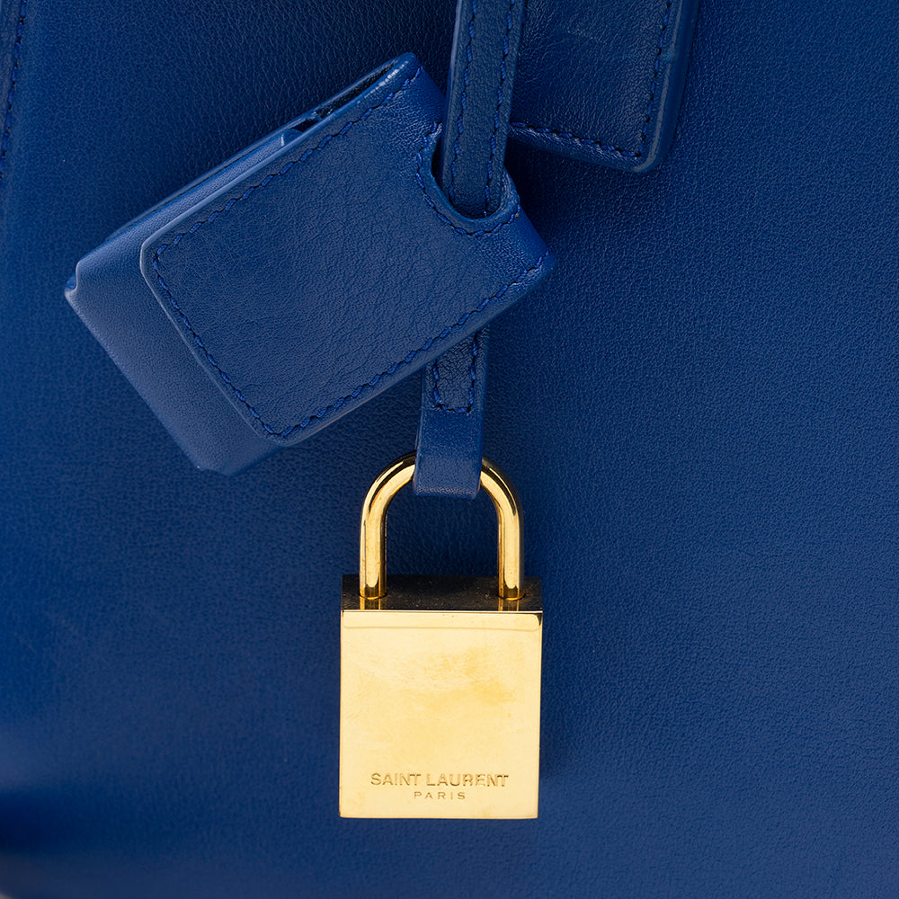 Saint Laurent Calfskin Sac De Jour Nano Tote (SHF-17972)