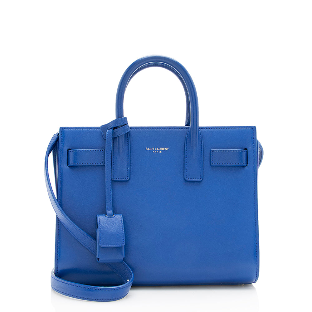 Saint Laurent Calfskin Sac De Jour Nano Tote (SHF-17972)