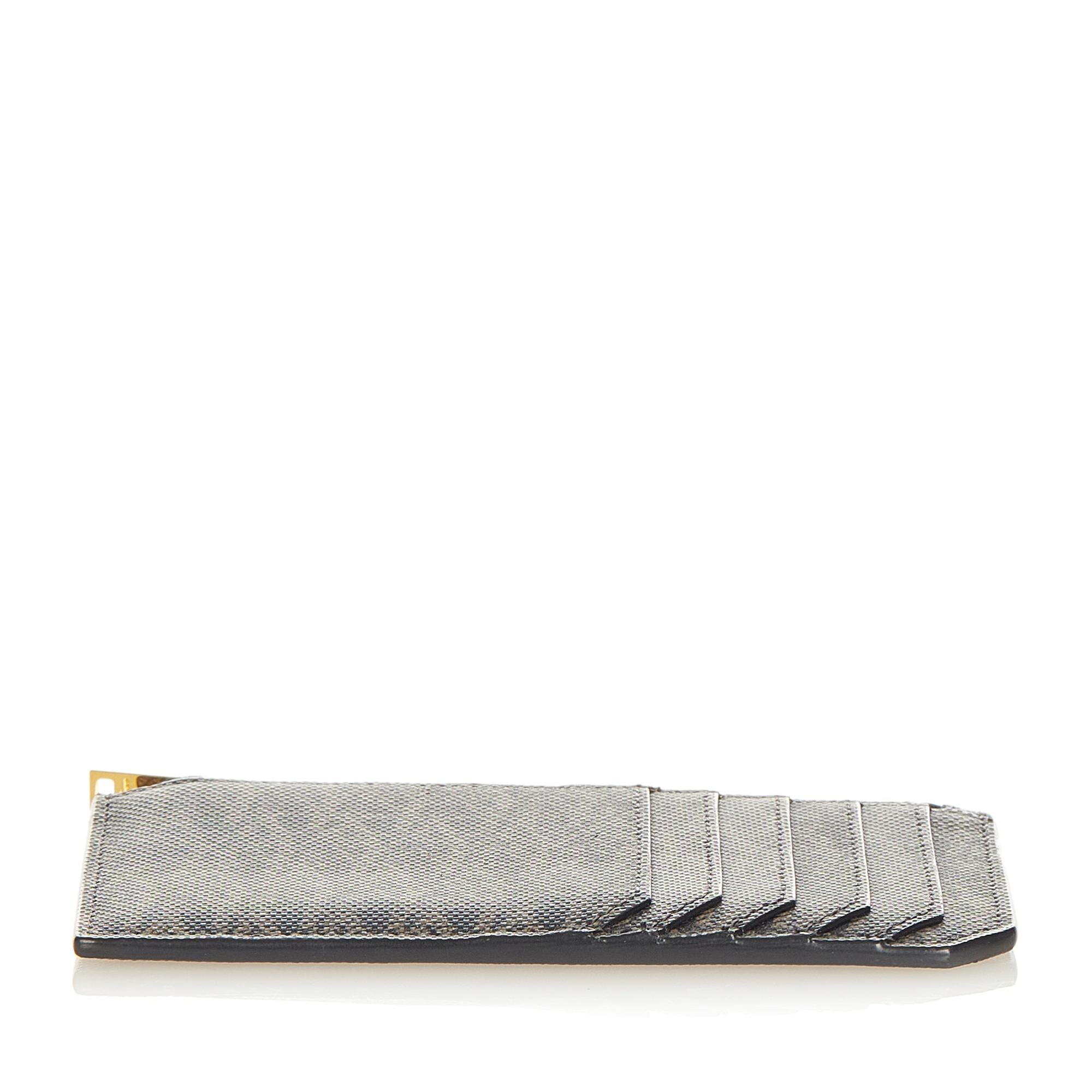 Saint Laurent Canvas Card Holder (SHG-33961)