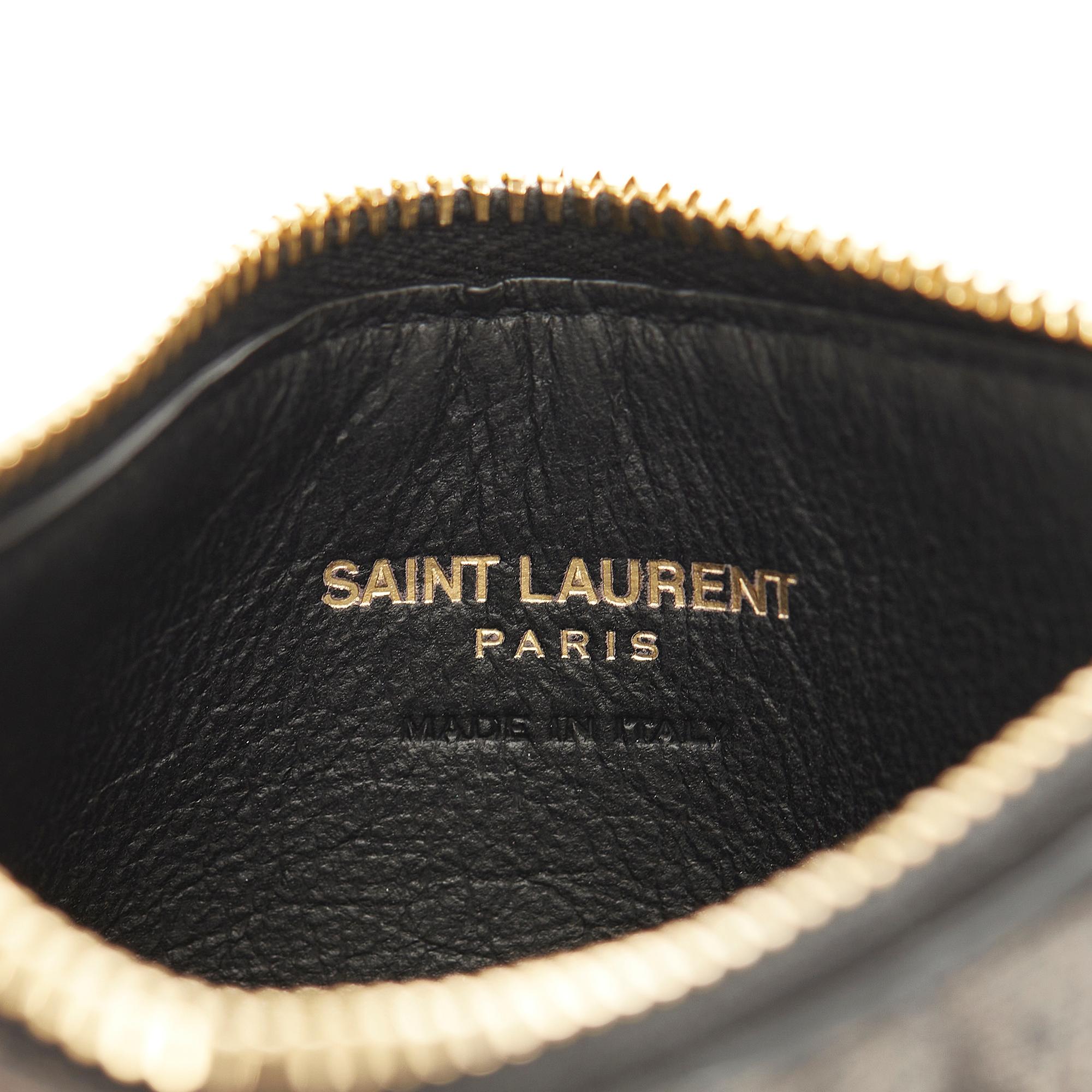 Saint Laurent Canvas Card Holder (SHG-33961)