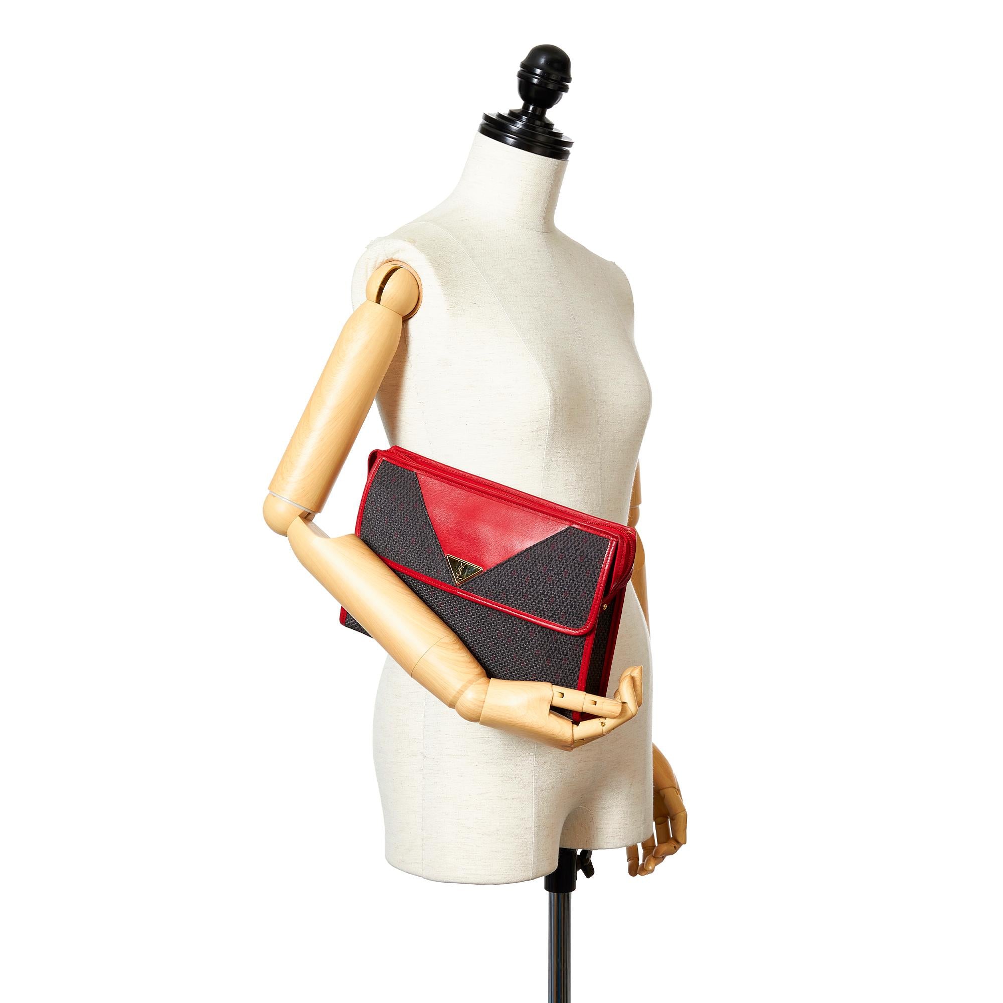 Saint Laurent Canvas Clutch Bag (SHG-31800)