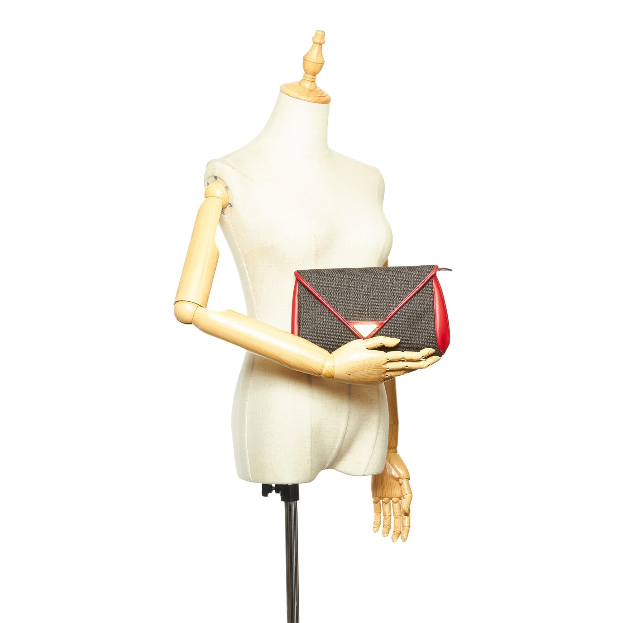 Saint Laurent Canvas Clutch Bag (SHG-36188)