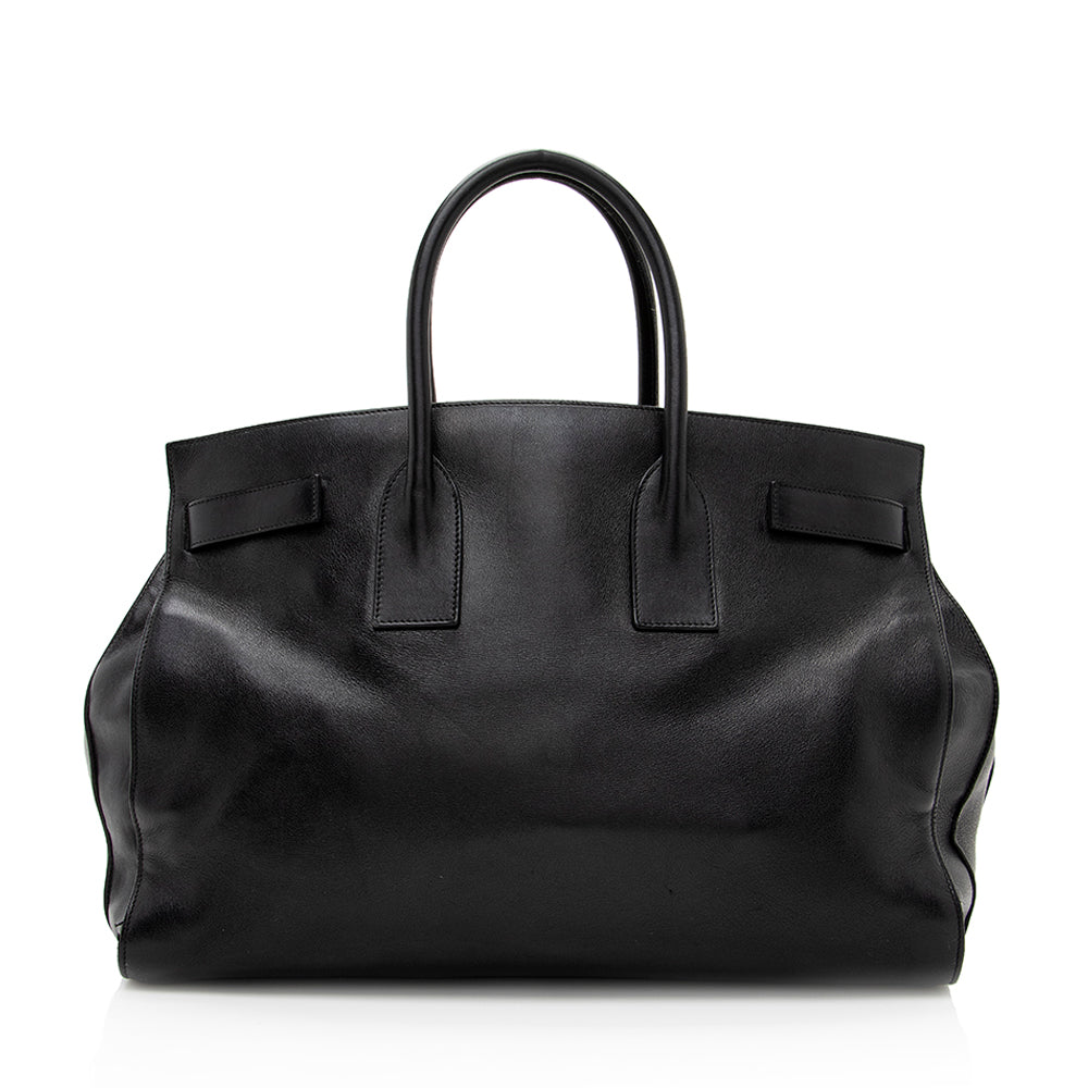 Saint Laurent Classic Calfskin Large Sac De Jour Tote (SHF-19251)