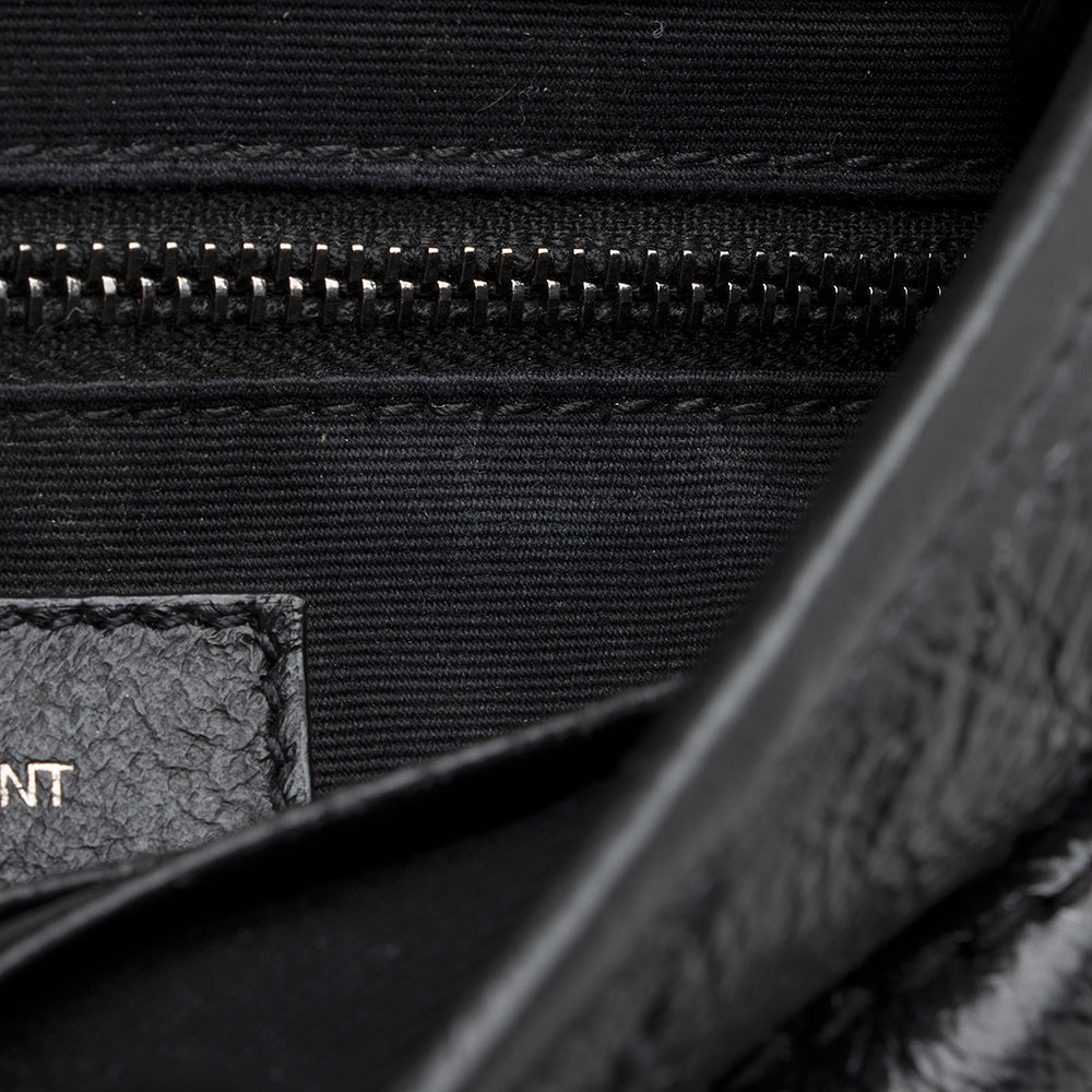 Saint Laurent Crinkled Calfskin Niki Chain Wallet (SHF-18521)