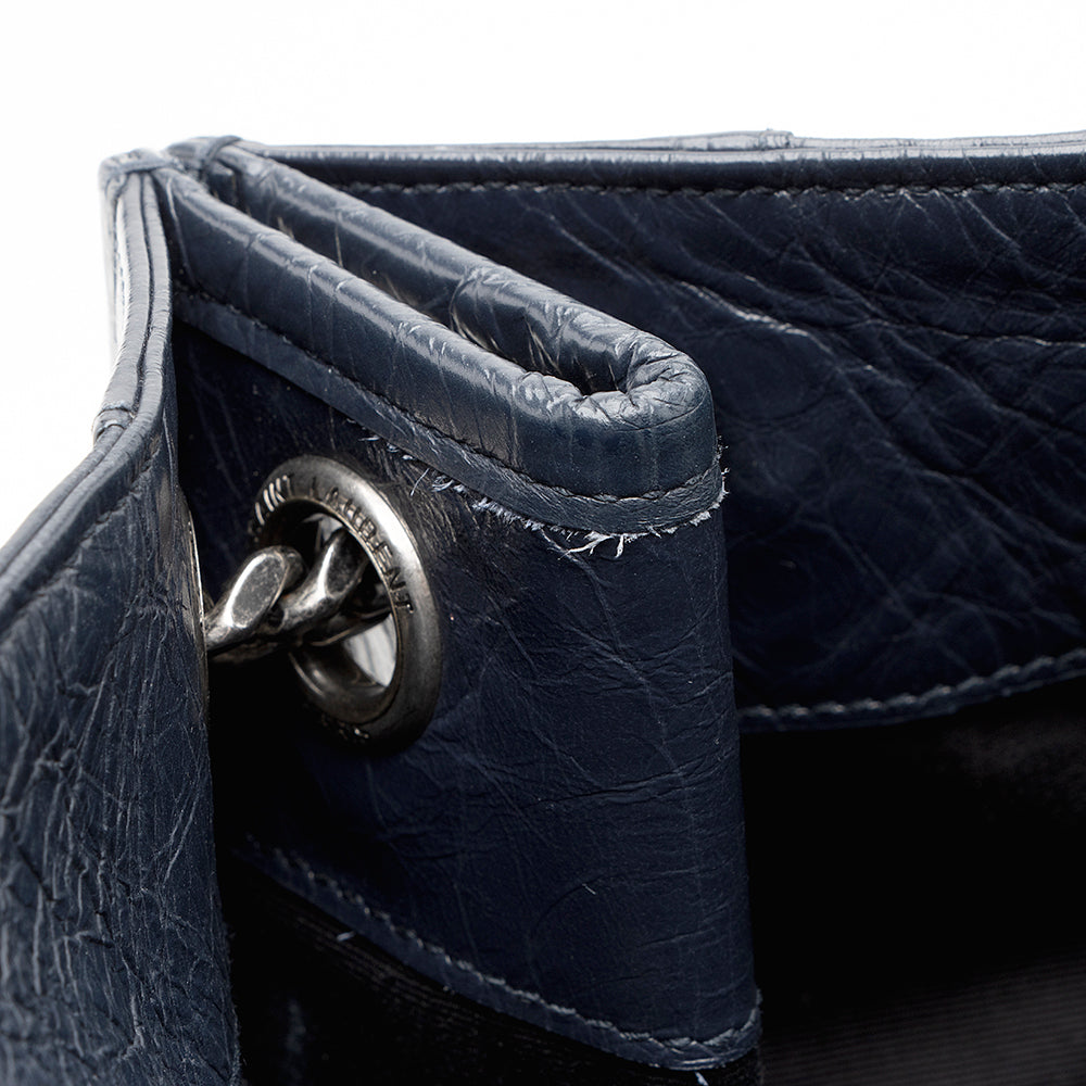 Saint Laurent Crinkled Calfskin Niki Large Shopping Tote (SHF-19423)