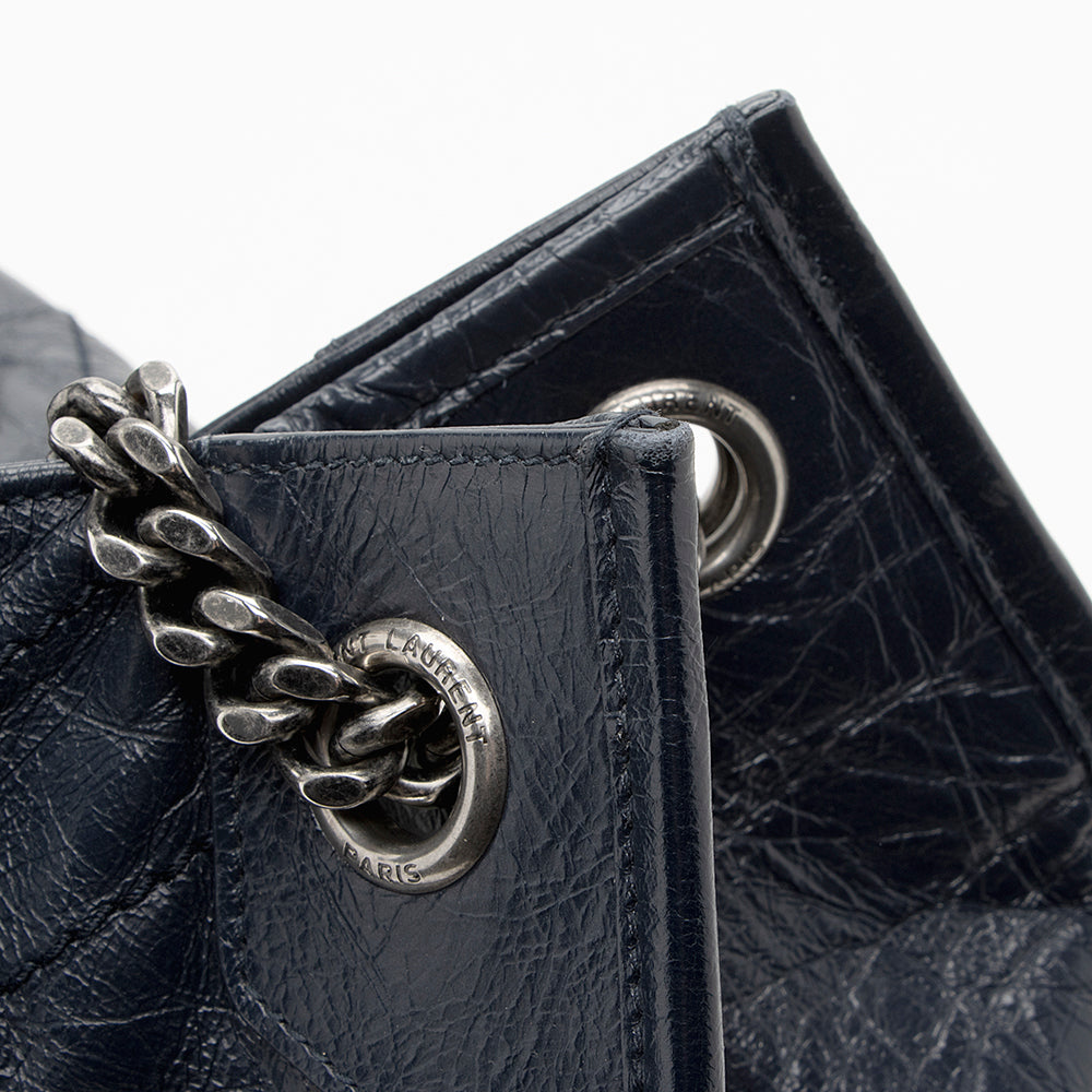 Saint Laurent Crinkled Calfskin Niki Large Shopping Tote (SHF-19423)