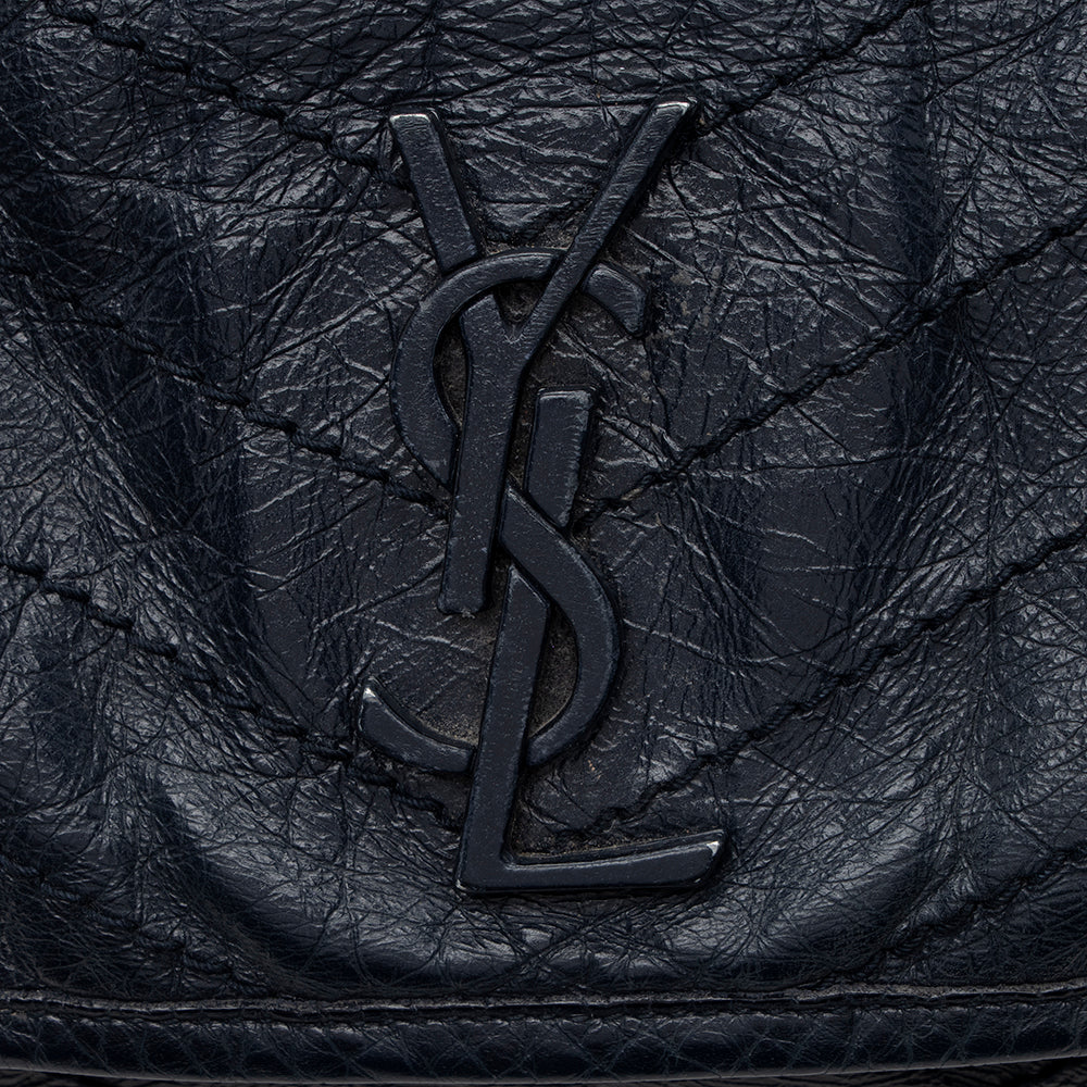 Saint Laurent Crinkled Calfskin Niki Large Shoulder Bag (SHF-14097)
