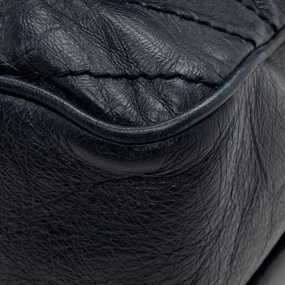 Saint Laurent Crinkled Calfskin Niki Large Shoulder Bag (SHF-14097)