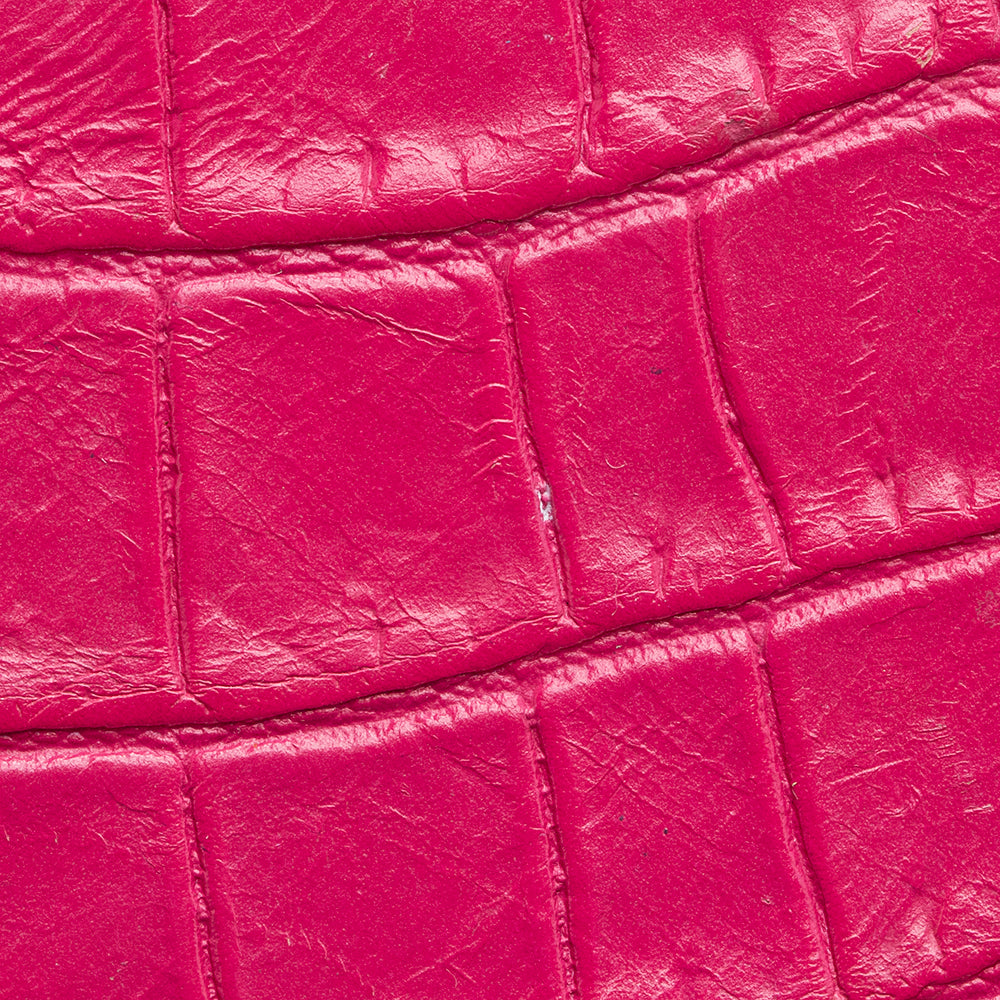 Saint Laurent Croc Embossed Leather Kate Tassel Medium Shoulder Bag (SHF-19701)