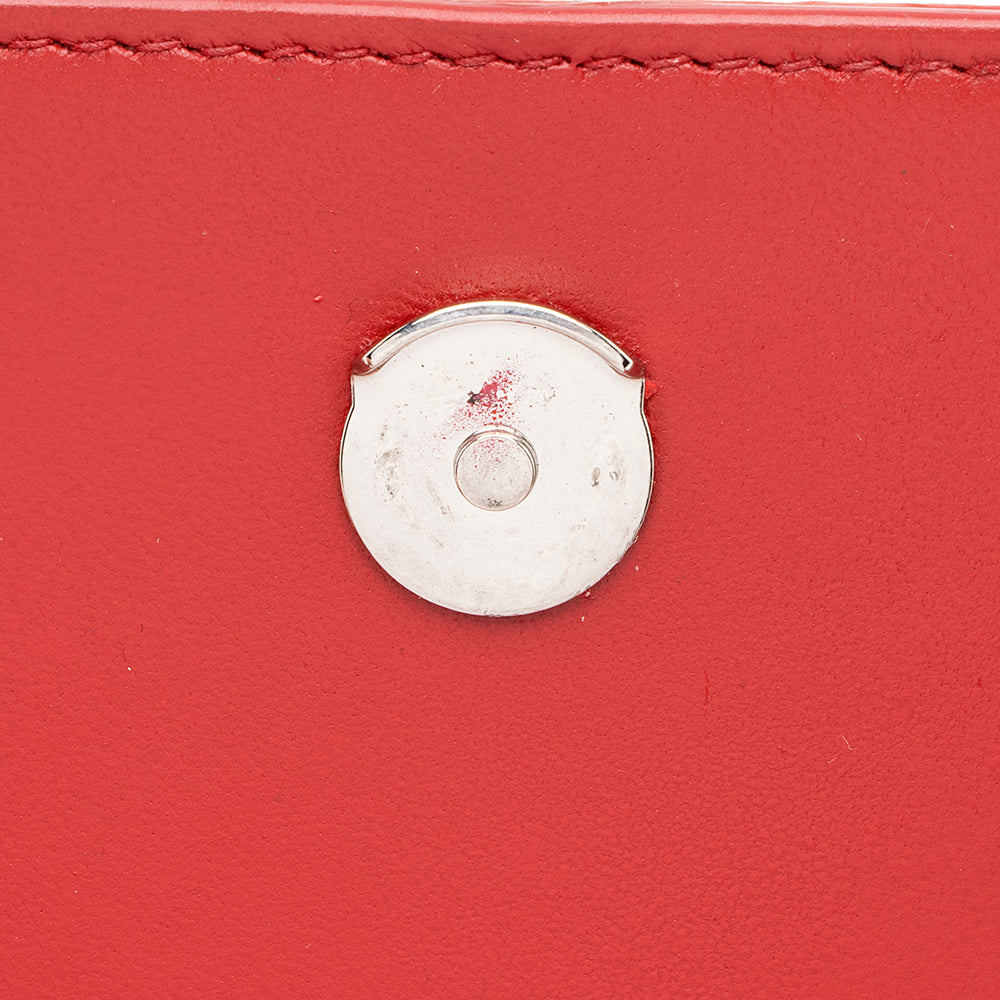 Saint Laurent Croc Embossed Leather Kate Tassel Shoulder Bag (SHF-18917)