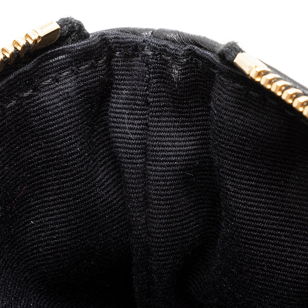 Saint Laurent Diamond Quilted Leather Monogram Angie Small Shoulder Bag (SHF-22533)