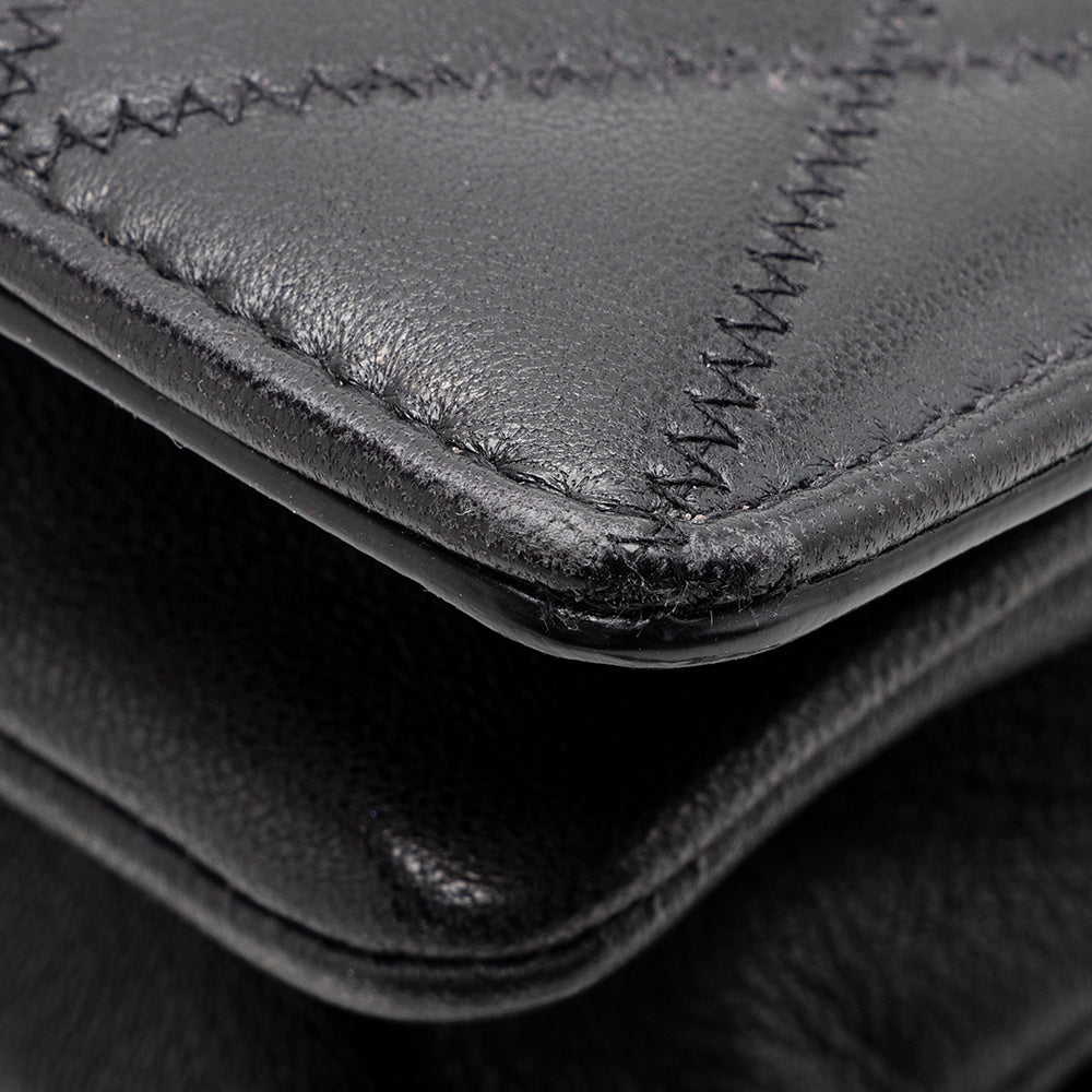 Saint Laurent Diamond Quilted Leather Monogram Angie Small Shoulder Bag (SHF-22533)