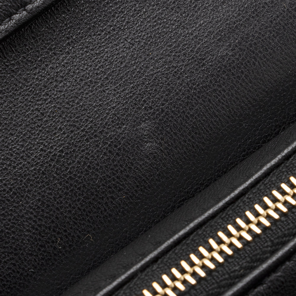 Saint Laurent Diamond Quilted Leather Monogram Angie Small Shoulder Bag (SHF-22533)