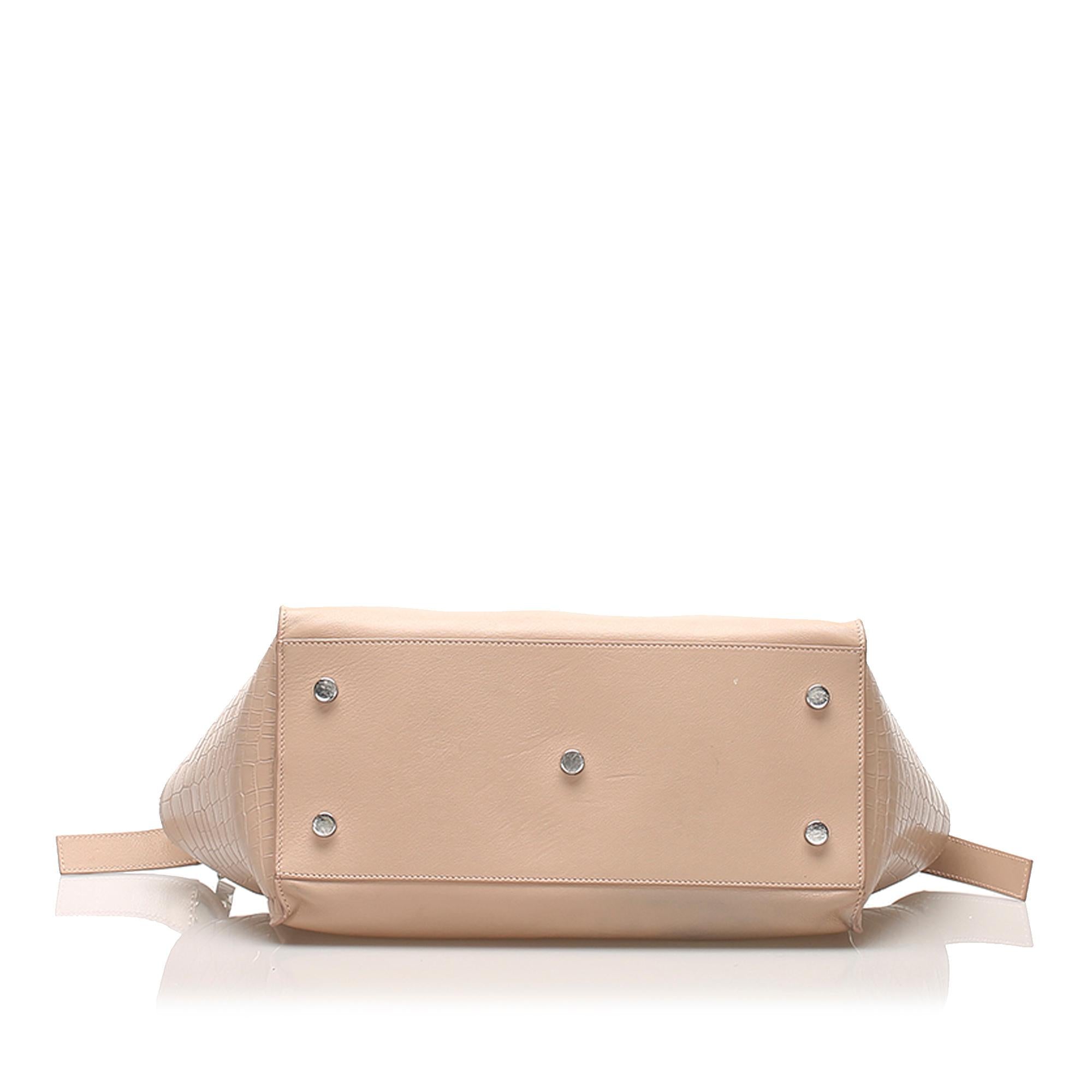 Saint Laurent Downtown Cabas Leather Satchel (SHG-24382)